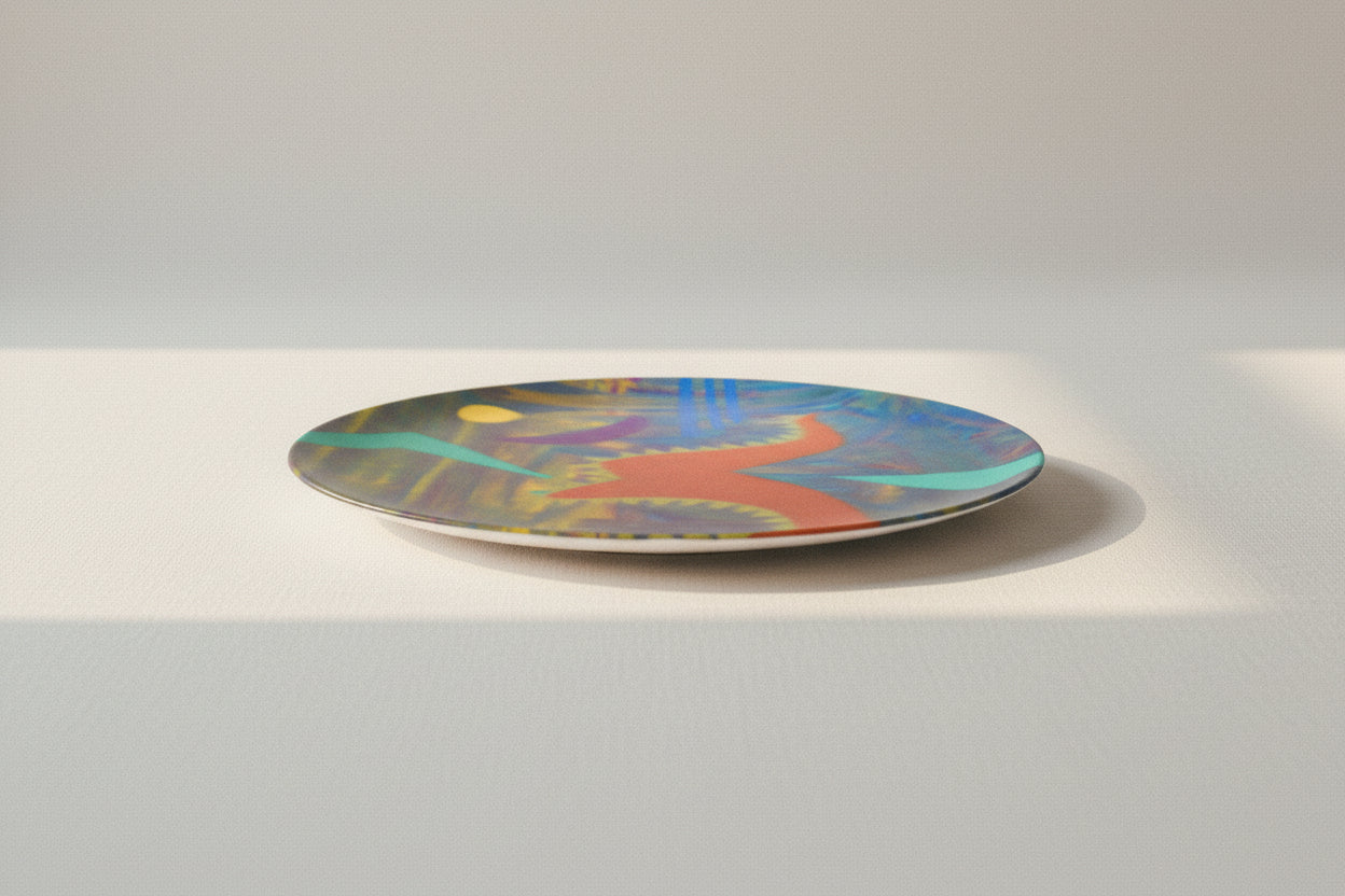 The Fear No Evil Plate 8” - Lauren Ross Design | High End Luxury Designer Homeware | Tableware