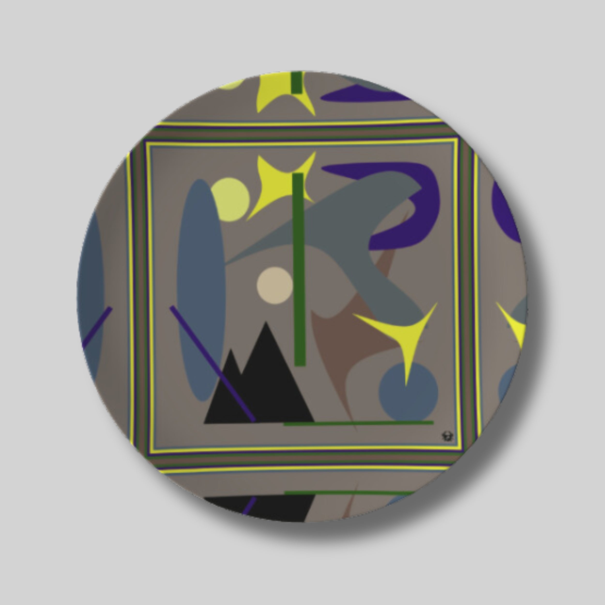 The Midnight Hour Plate 8” - Lauren Ross Design | High End Luxury Designer Homeware | Tableware