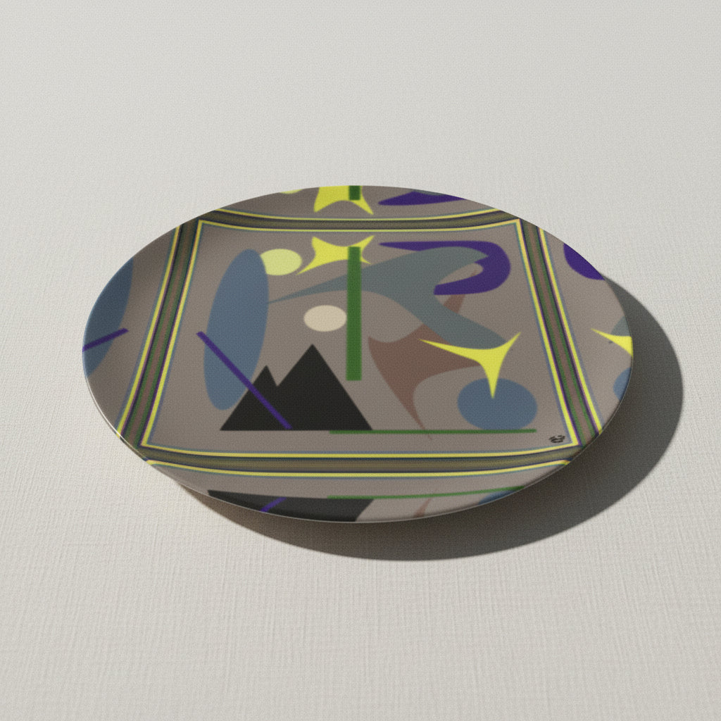 The Midnight Hour Plate 8” - Lauren Ross Design | High End Luxury Designer Homeware | Tableware