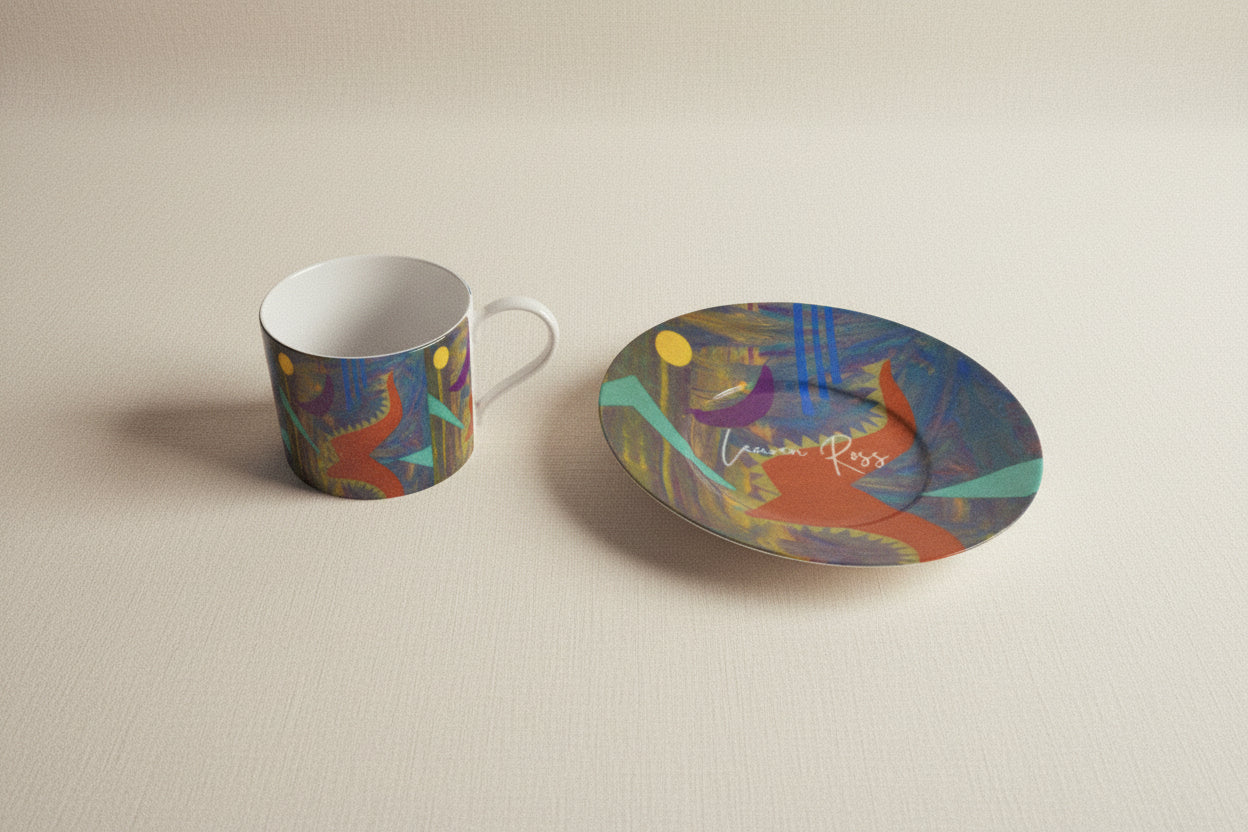 Fear No Evil Cup and Saucer Set - High End Tableware | Luxury Tableware | Designer Tableware | Design Homeware | Fine Bone China | Lauren Ross Design