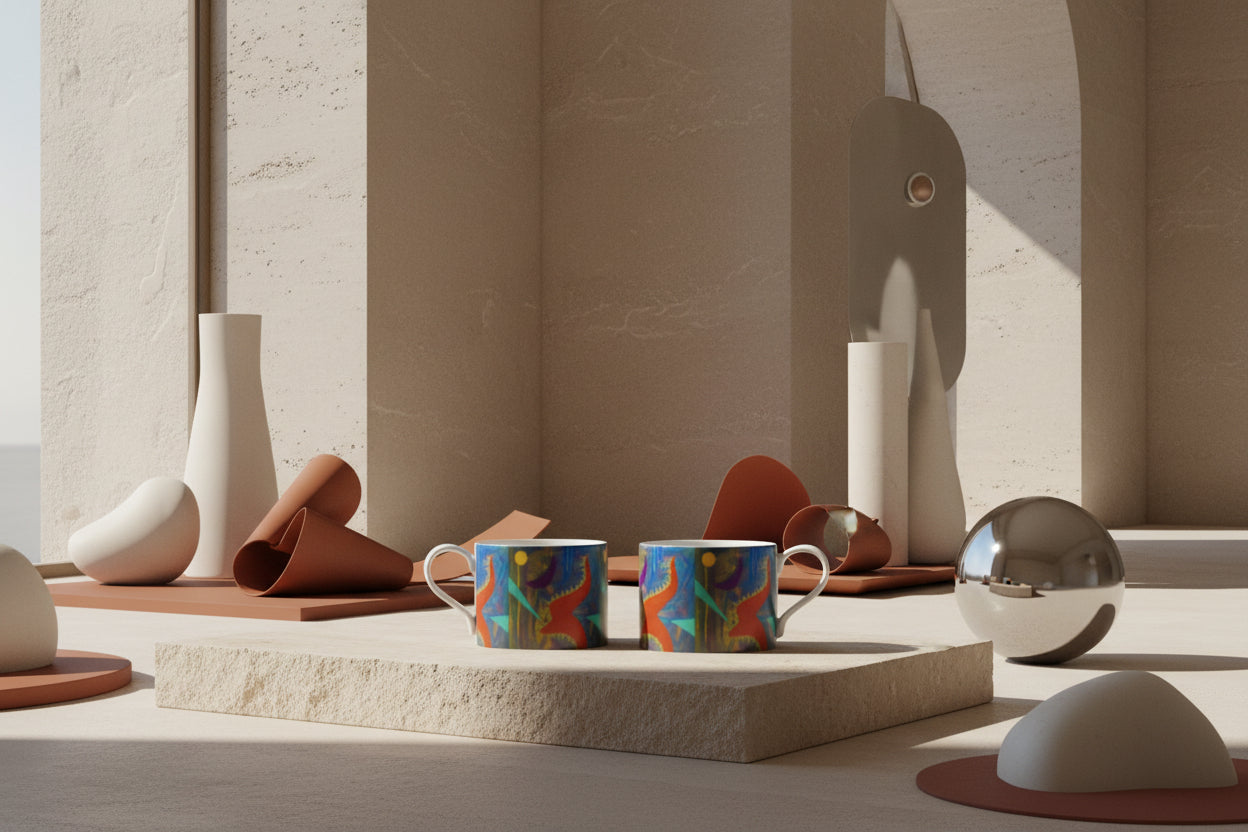 Fear No Evil Cup and Saucer Set - High End Tableware | Luxury Tableware | Designer Tableware | Design Homeware | Fine Bone China | Lauren Ross Design