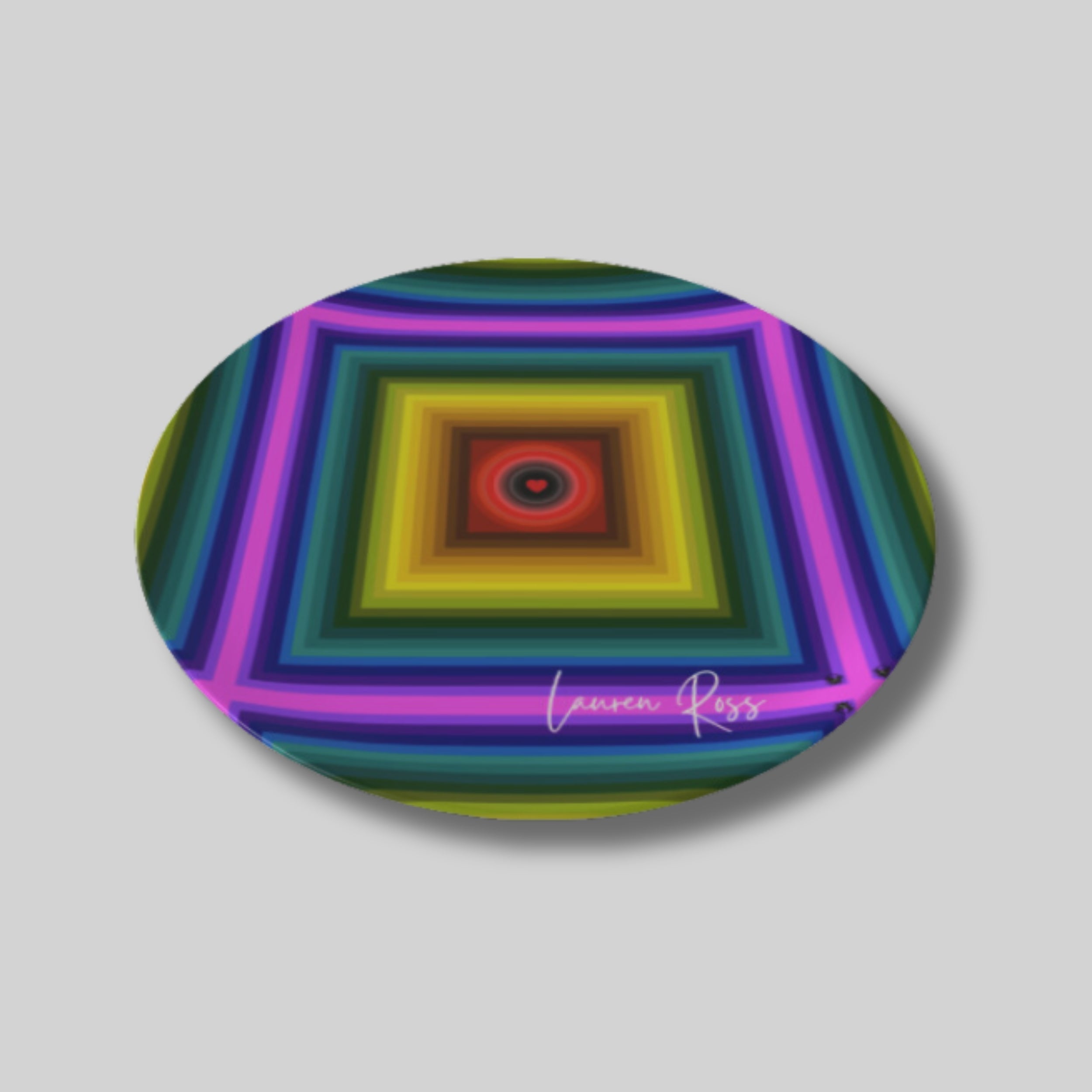 Love Chakra Bread Plate 6.5" - Lauren Ross Design | Designer Tableware | Luxury Tableware | High End Homeware | Dior Tableware | Louis Vuitton Homeware | Gucci Tableware | Hermes Tableware | Saks Fifth Avenue Tableware | Neiman Marcus Tableware | Versace Tableware