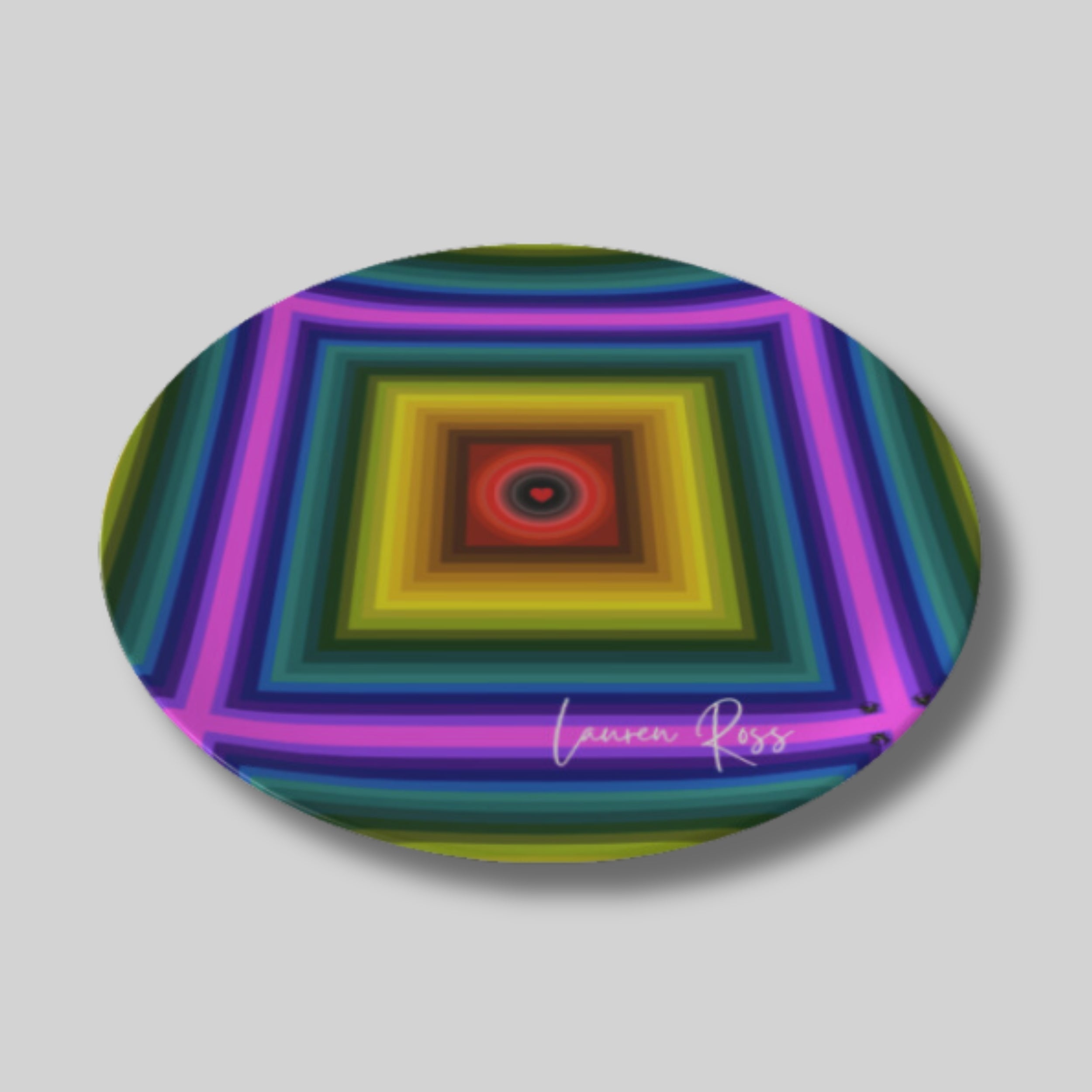 Love Chakra Plate 8” - Lauren Ross Design | Designer Tableware | Luxury Tableware | High End Homeware | Dior Tableware | Louis Vuitton Homeware | Gucci Tableware | Hermes Tableware | Saks Fifth Avenue Tableware | Neiman Marcus Tableware | Versace Tableware