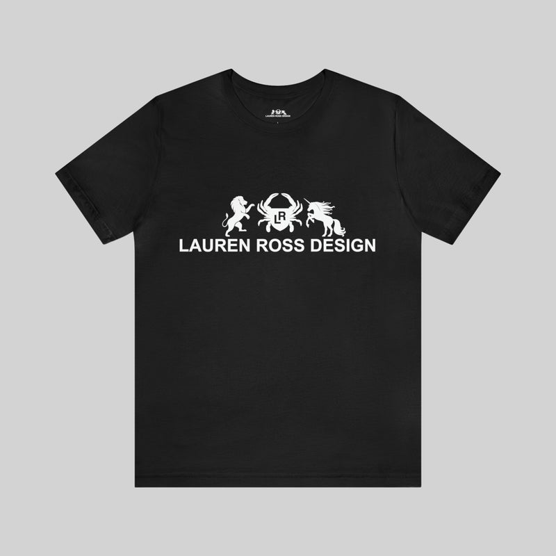 LRD T-shirt Black 100% Cotton Lauren Ross Design