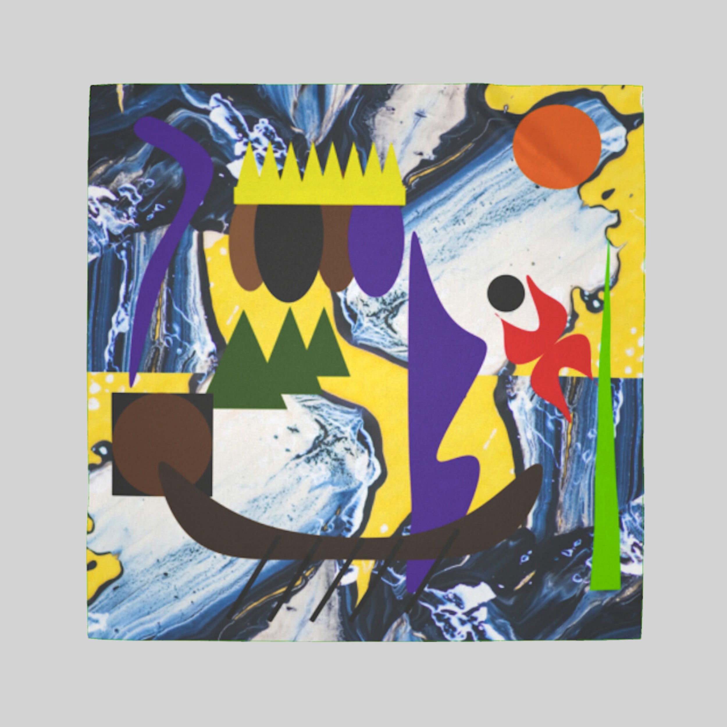 Kingship Silk Scarf 36” - Lauren Ross Design | Designer Scarf | Luxury Scarf