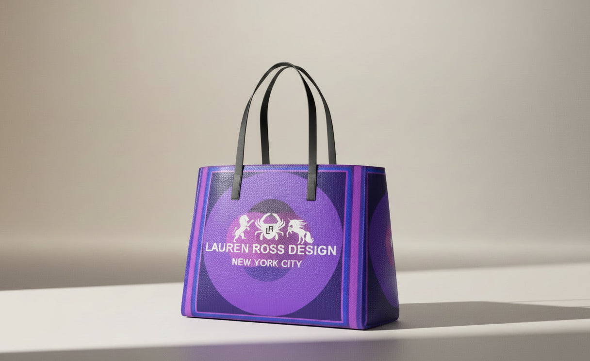 LRD Modern Art Tote Bag - Purple Vesica
