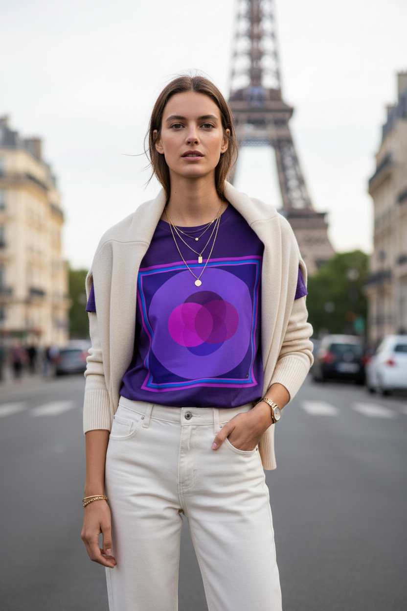 Purple Vesica T-Shirt in Purple