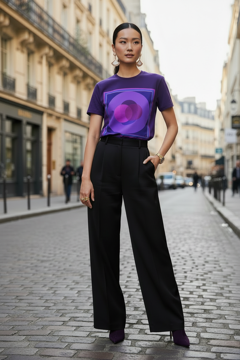 Purple Vesica T-Shirt in Purple