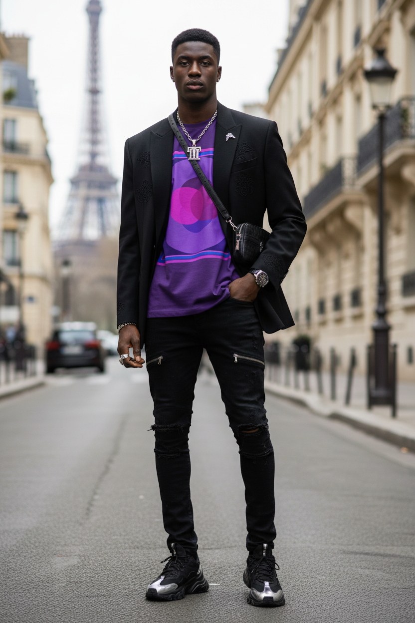 Purple Vesica T-Shirt in Purple