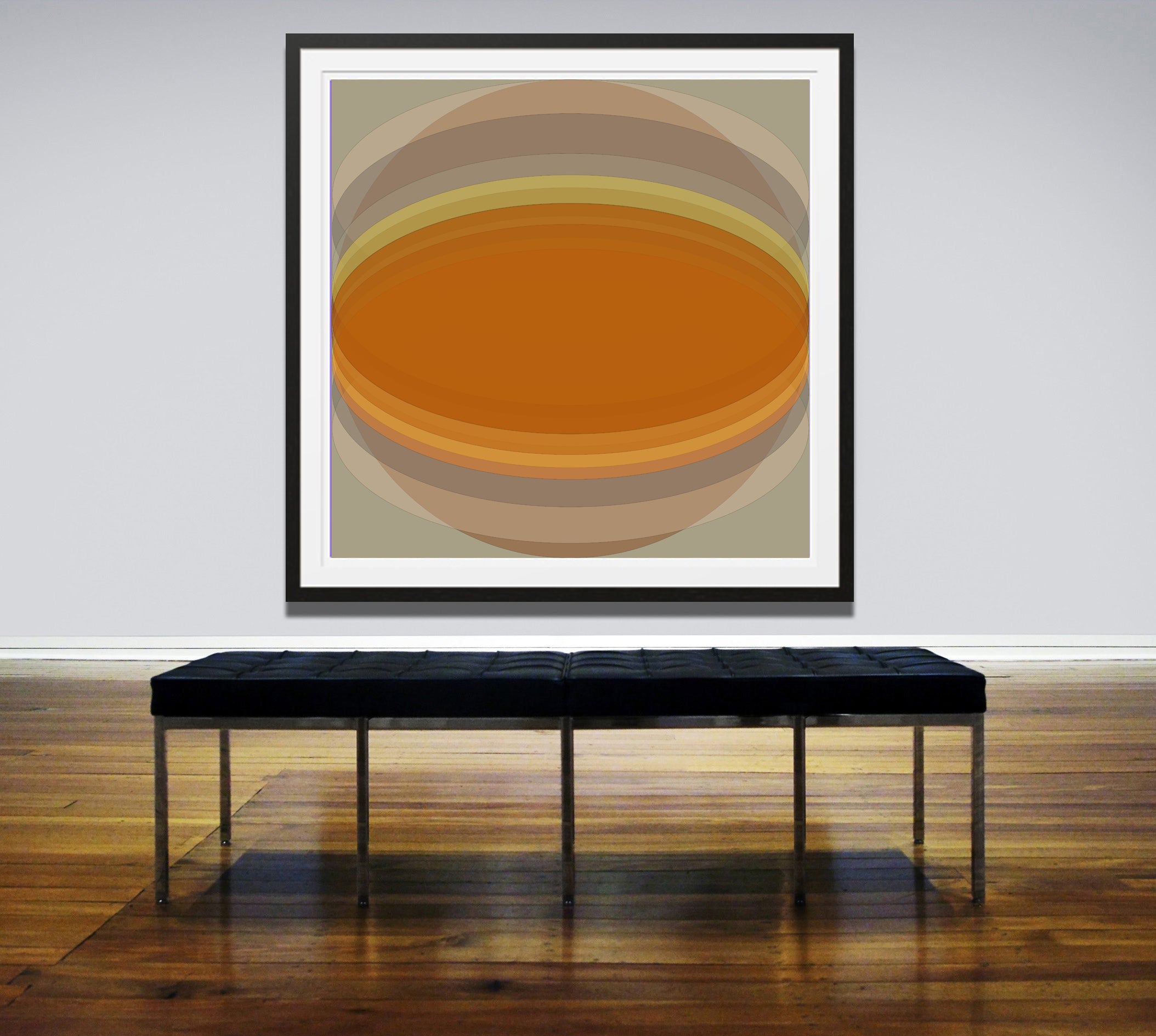 Golden Eclipse - Contemporary Art - Modern Abstract Print