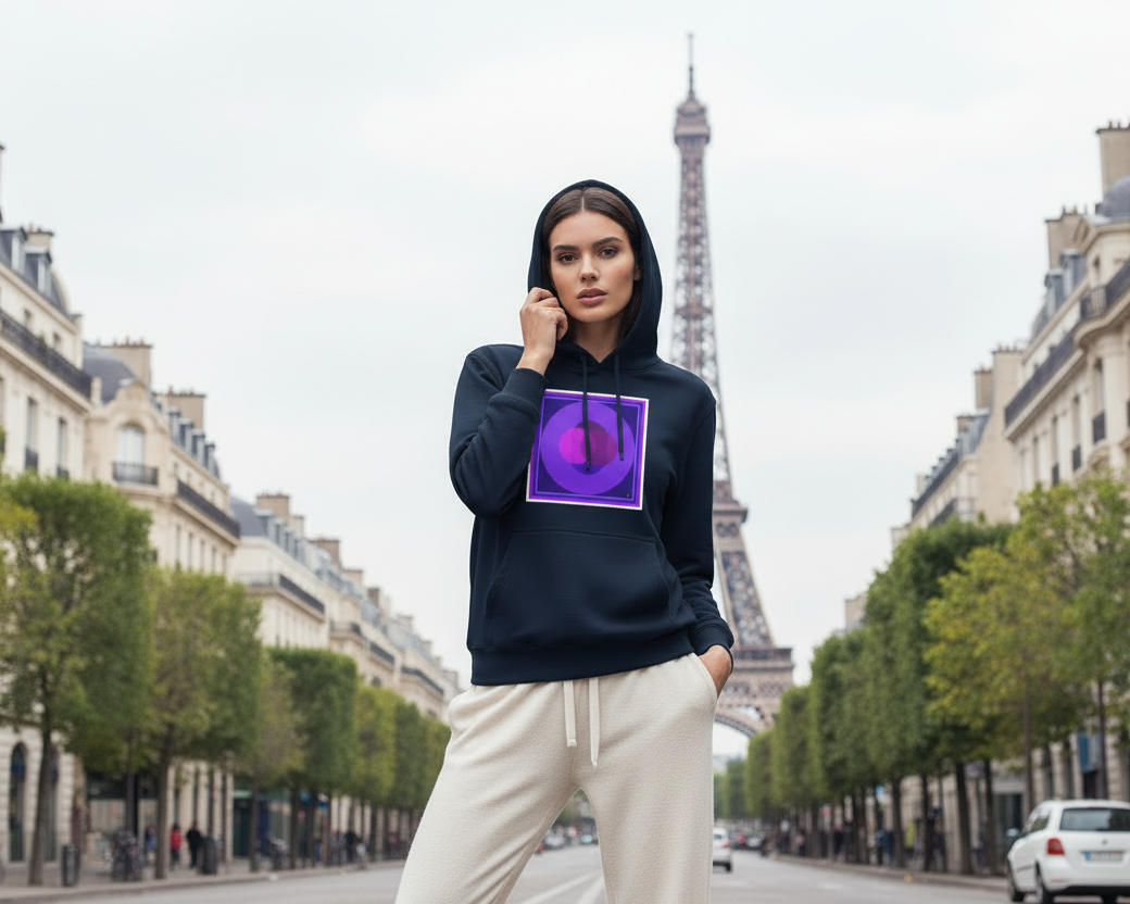 Purple Vesica Navy Sweatshirt