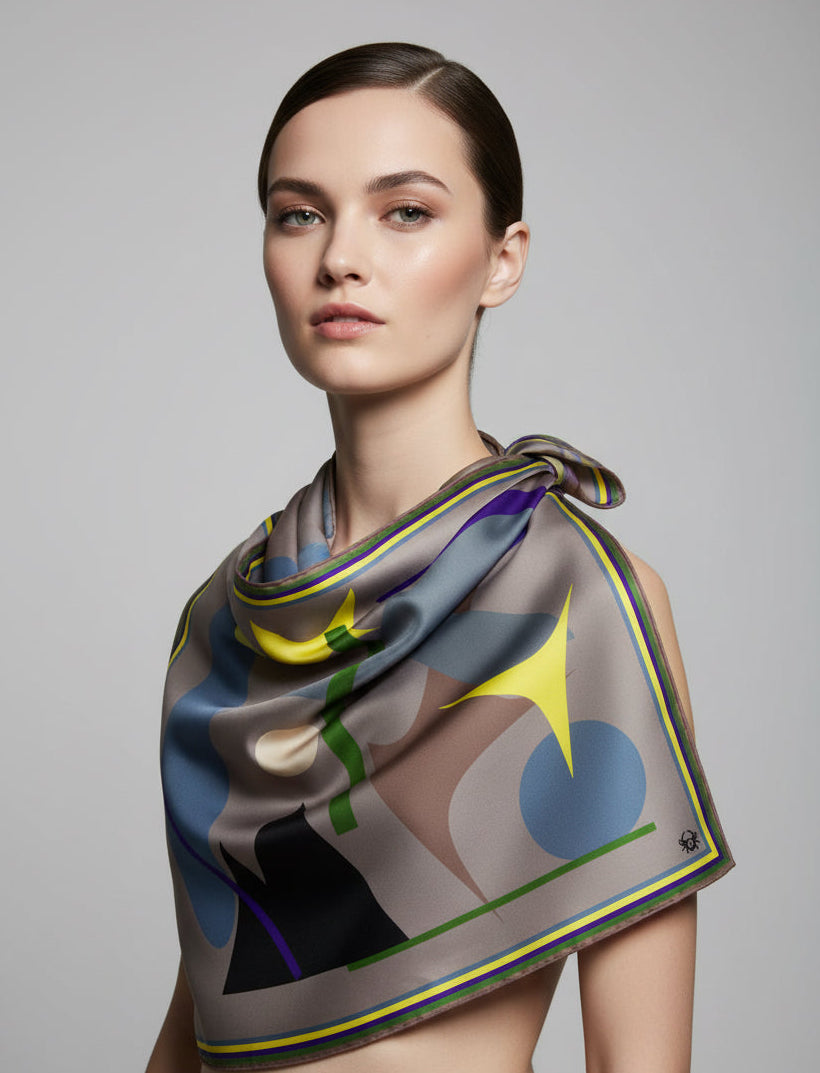 Midnight Hour Silk Scarf 36”