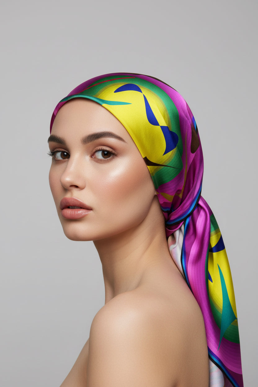 The Black Rock Silk Scarf 36”