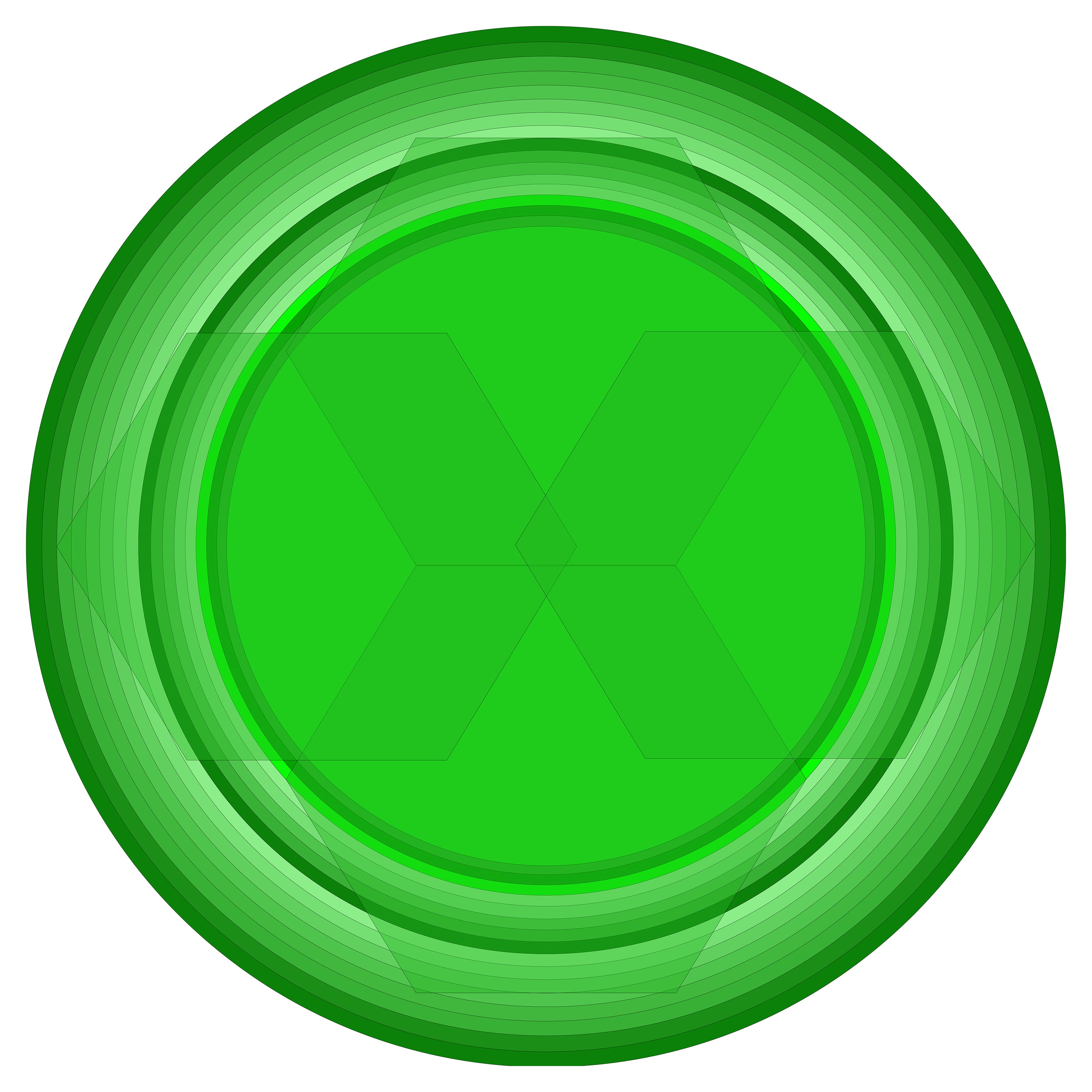 Green Cube Archival Print