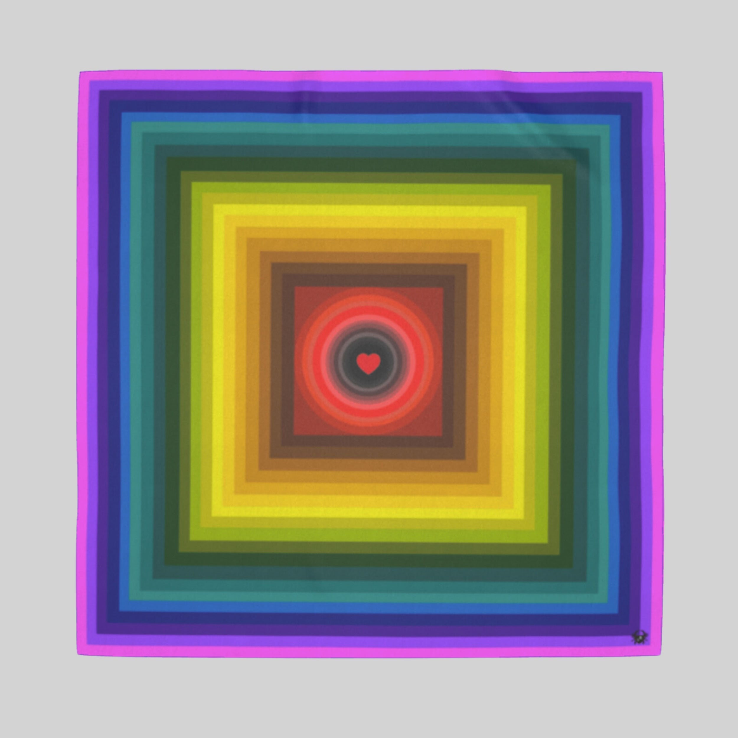 Love Chakra Silk Scarf 36” - Lauren Ross Design | Designer Scarf | Luxury Scarf