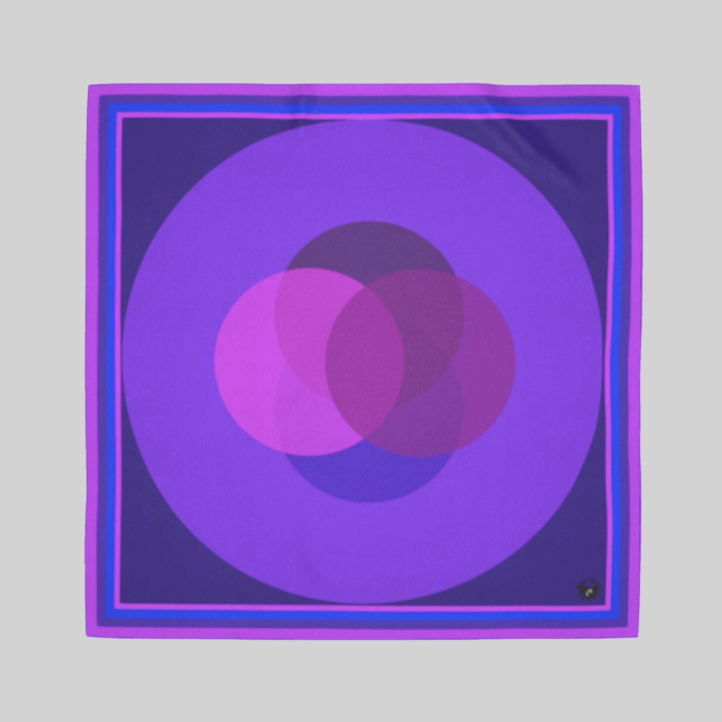 Purple Vesica Silk Scarf 36” - Lauren Ross Design | Designer Scarf | Luxury Scarf