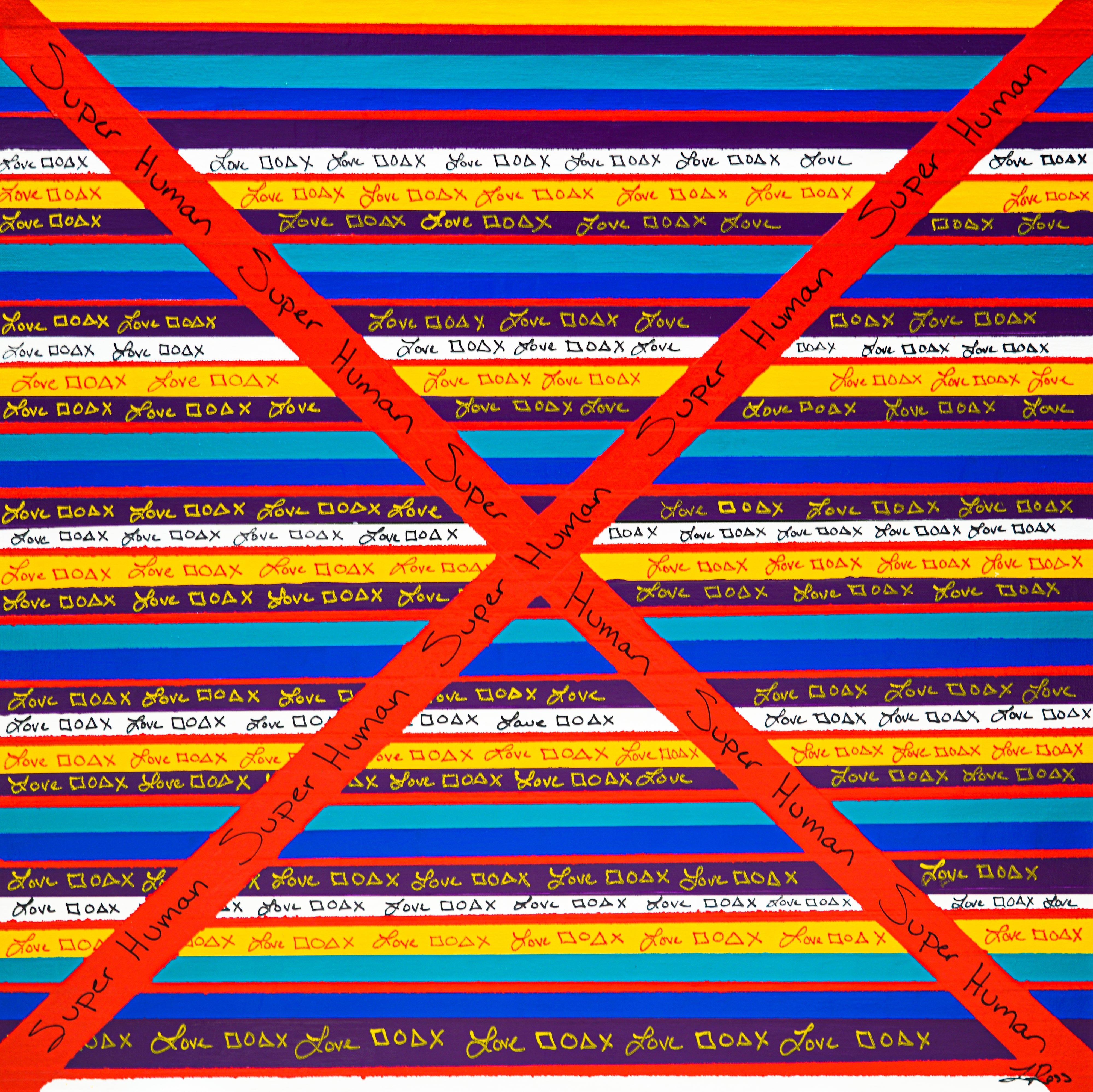 Code Love Archival Canvas Wrap - Contemporary Art | Modern Abstract Art | Fine Art | Painting On Canvas