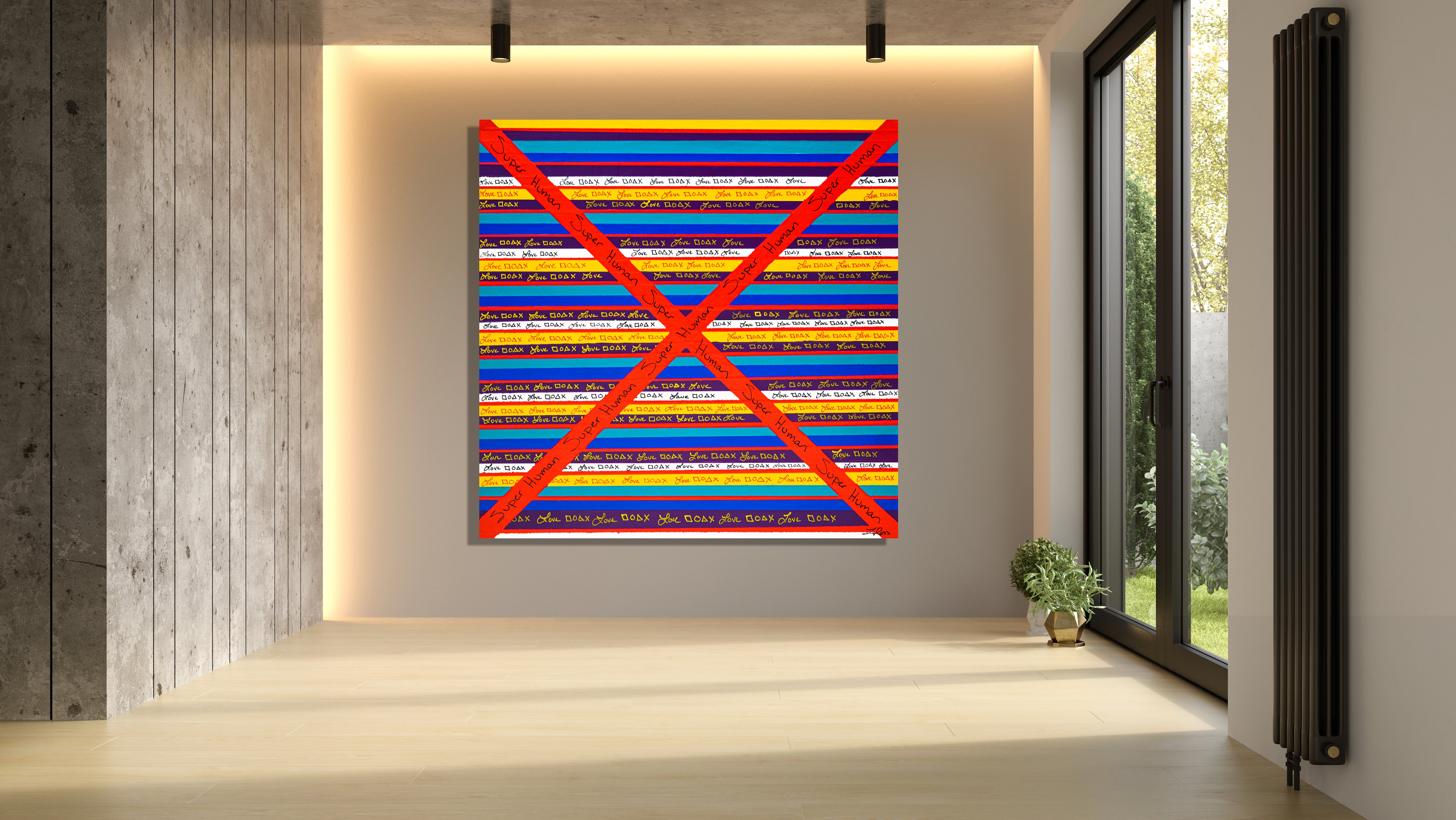 Code Love Archival Canvas Wrap - Contemporary Art | Modern Abstract Art | Fine Art | Painting On Canvas