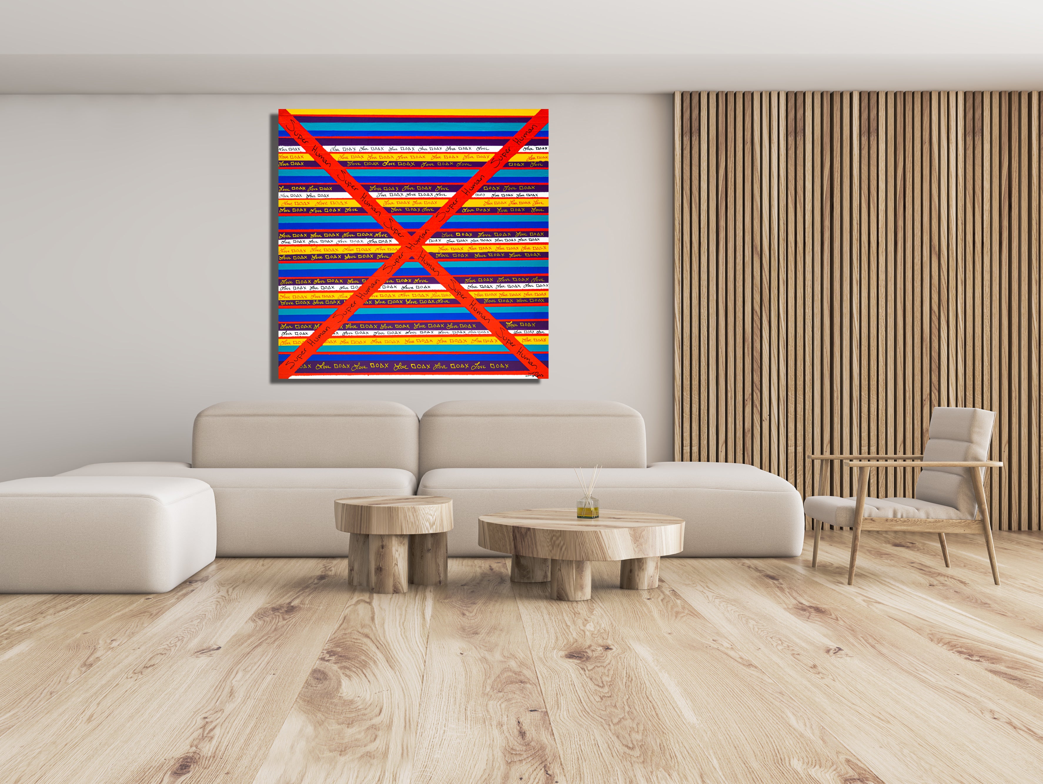 Code Love Archival Canvas Wrap - Contemporary Art | Modern Abstract Art | Fine Art | Painting On Canvas