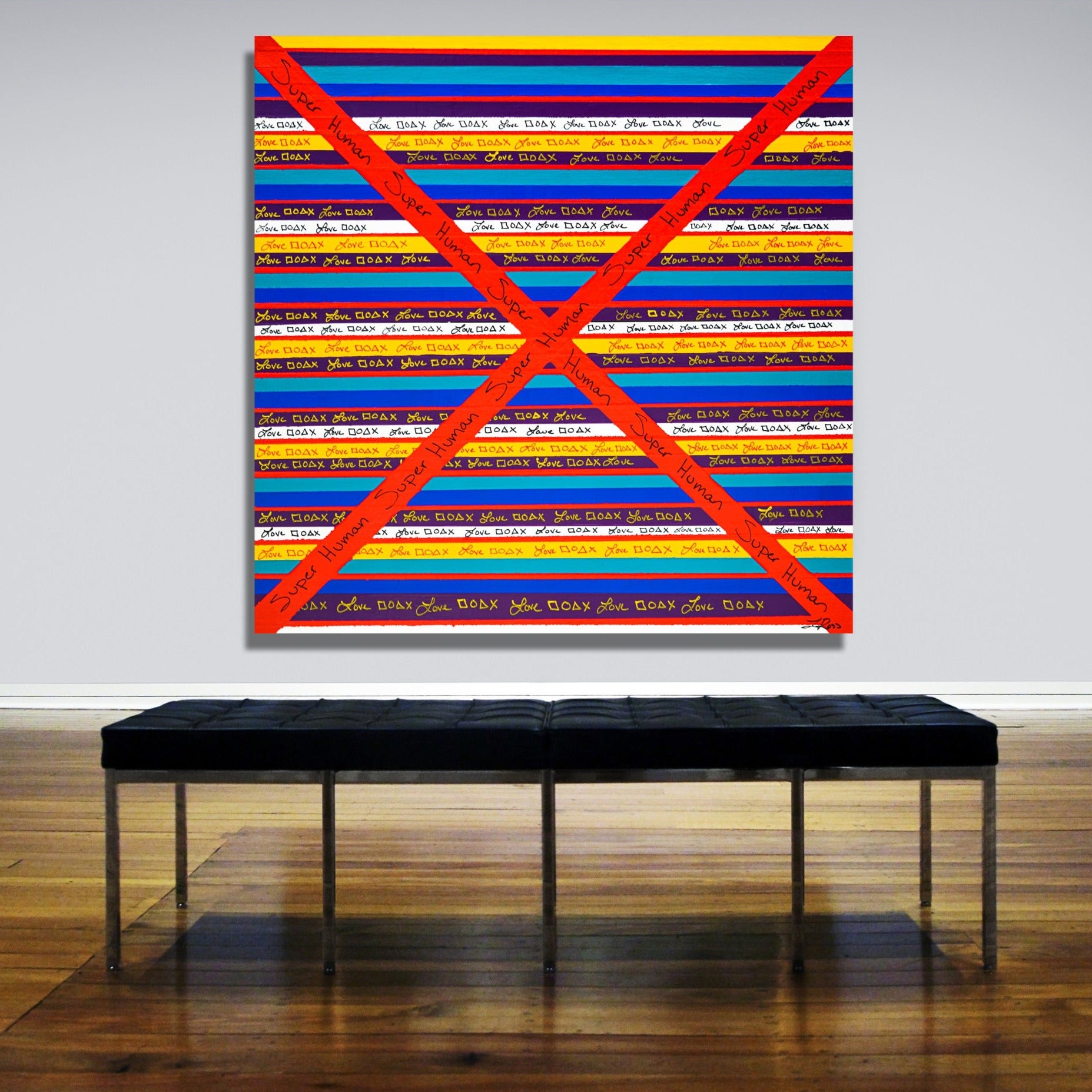 Code Love Archival Canvas Wrap - Contemporary Art | Modern Abstract Art | Fine Art | Painting On Canvas