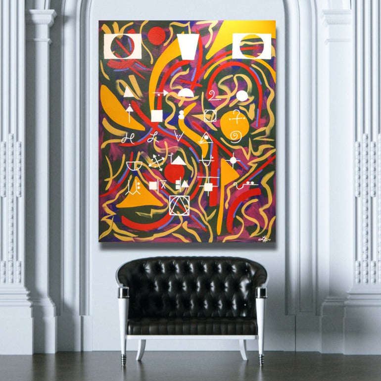 Cryptography Archival Canvas Wrap - Contemporary Art | Modern Abstract Art | Fine Art | Painting On Canvas