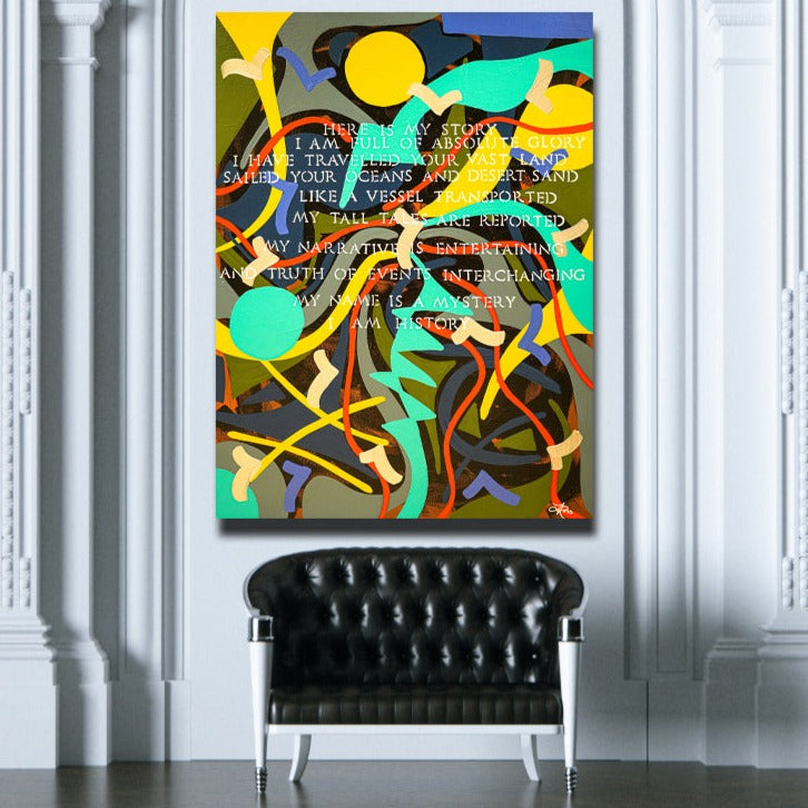 History Archival Canvas Wrap - Contemporary Art | Modern Abstract Art | Fine Art | Painting On Canvas