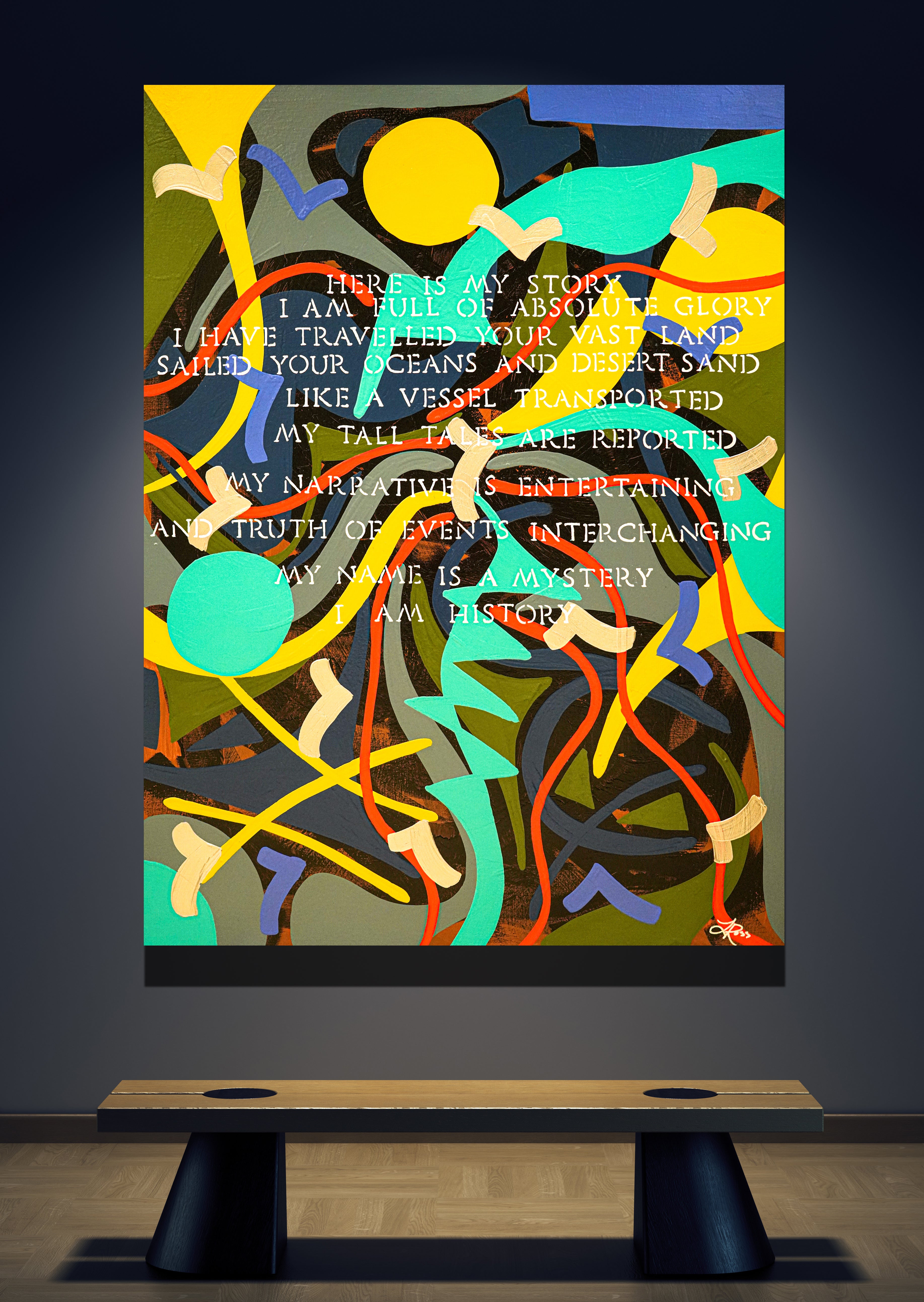 History Archival Canvas Wrap - Contemporary Art | Modern Abstract Art | Fine Art | Painting On Canvas