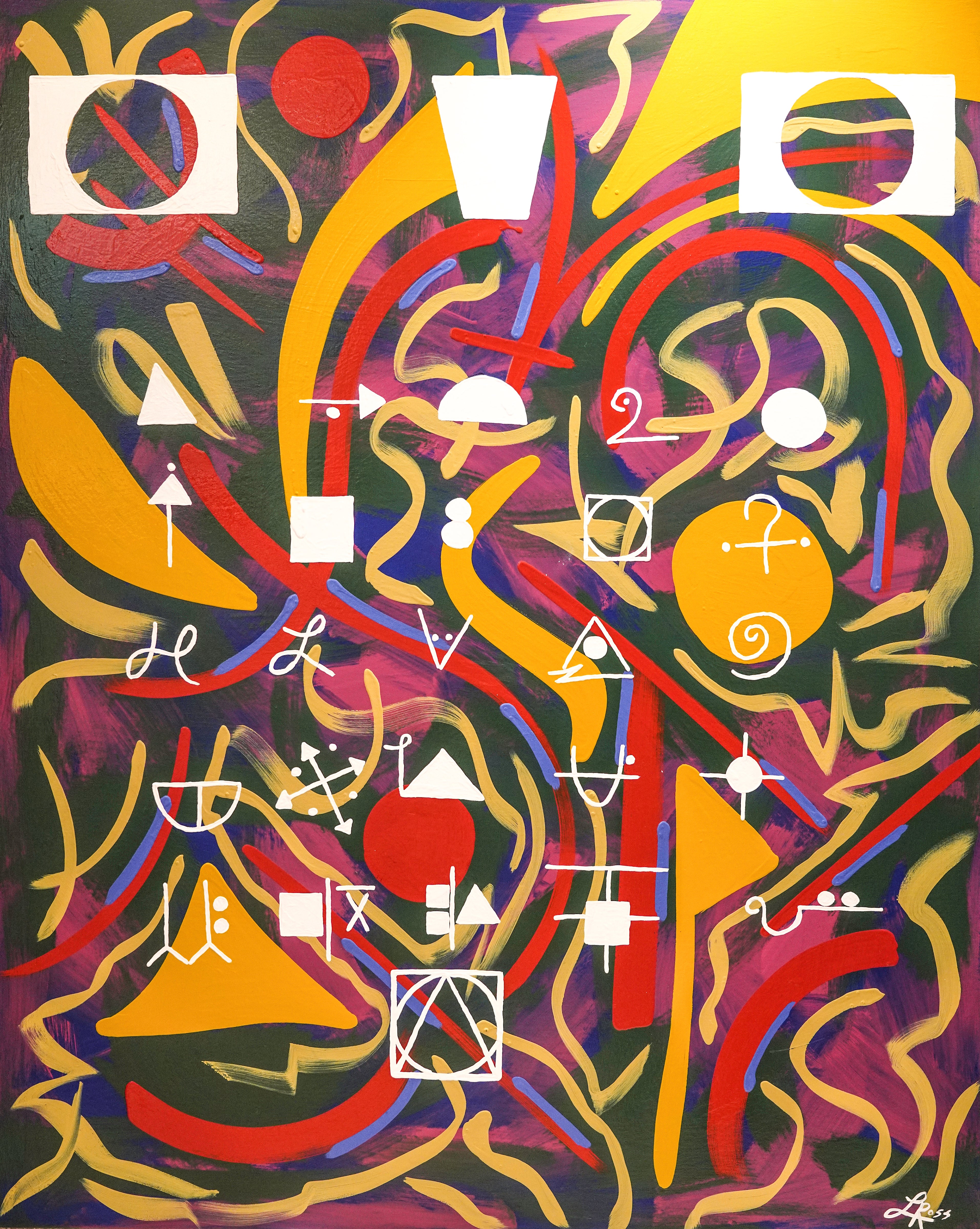 Cryptography Archival Canvas Wrap - Contemporary Art | Modern Abstract Art | Fine Art | Painting On Canvas