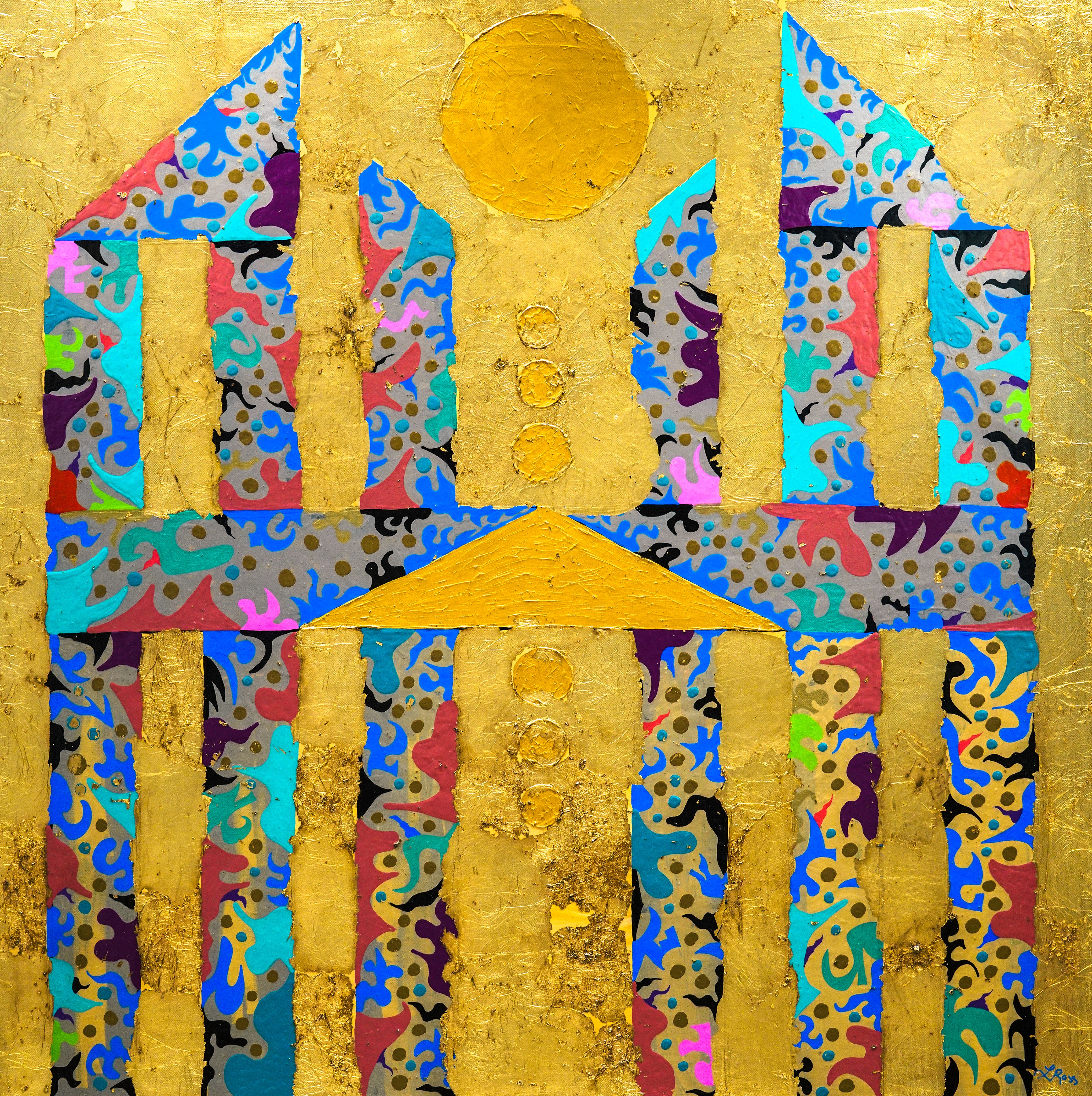 The Lost Temple of Exuberance Archival Canvas Wrap - Contemporary Art | Modern Abstract Art | Fine Art | Painting On Canvas