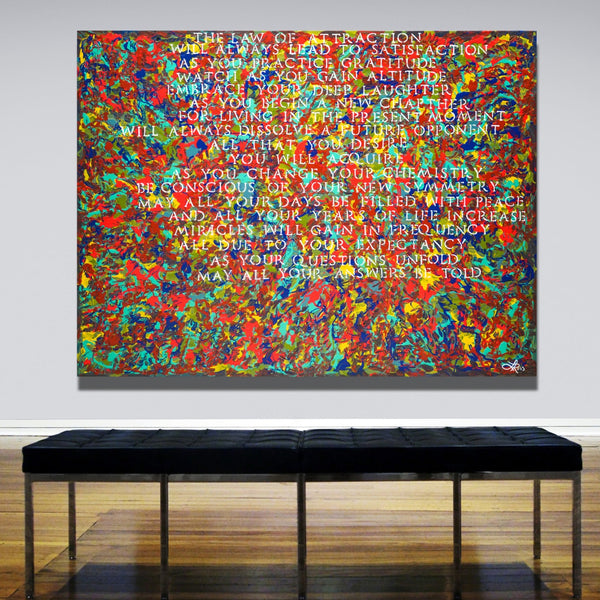 Law of Attraction Archival Canvas Wrap - Contemporary Art | Modern Abstract Art | Fine Art | Painting On Canvas 