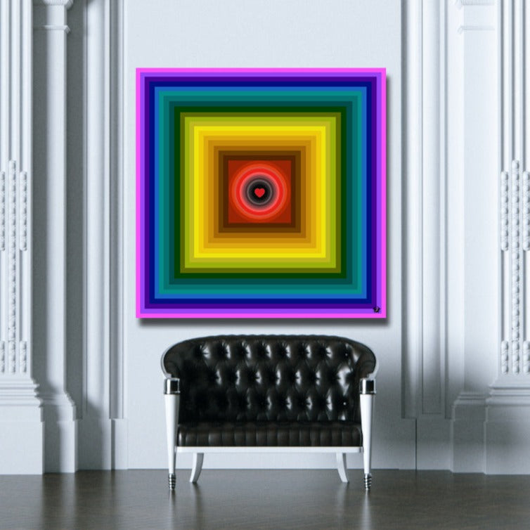 Love Chakra Archival Canvas Wrap - Contemporary Art | Modern Abstract Art | Fine Art | On Canvas