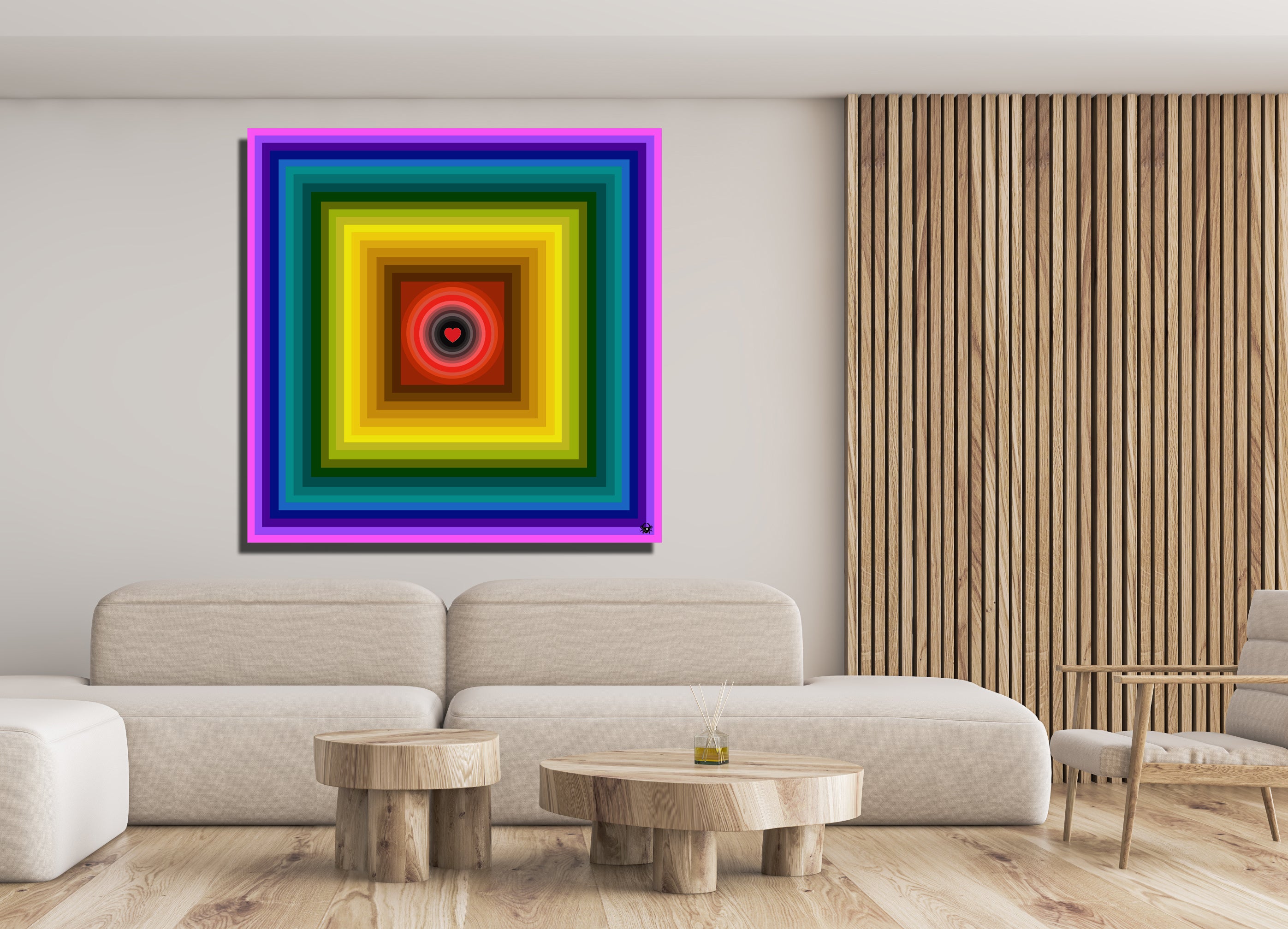Love Chakra Archival Canvas Wrap - Contemporary Art | Modern Abstract Art | Fine Art | On Canvas