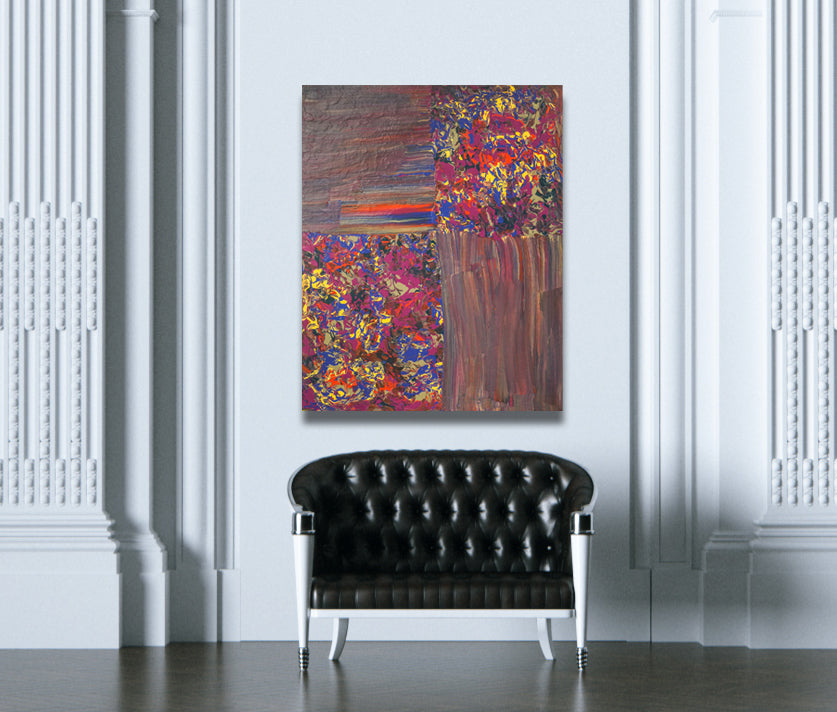 Ophrys Apifera - Contemporary Art - Modern Abstract Painting On Canvas