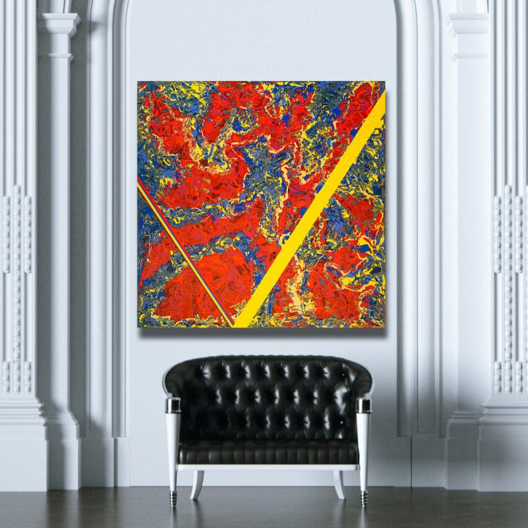 Refraction Archival Canvas Wrap - Contemporary Art | Modern Abstract Art | Fine Art | Painting On Canvas