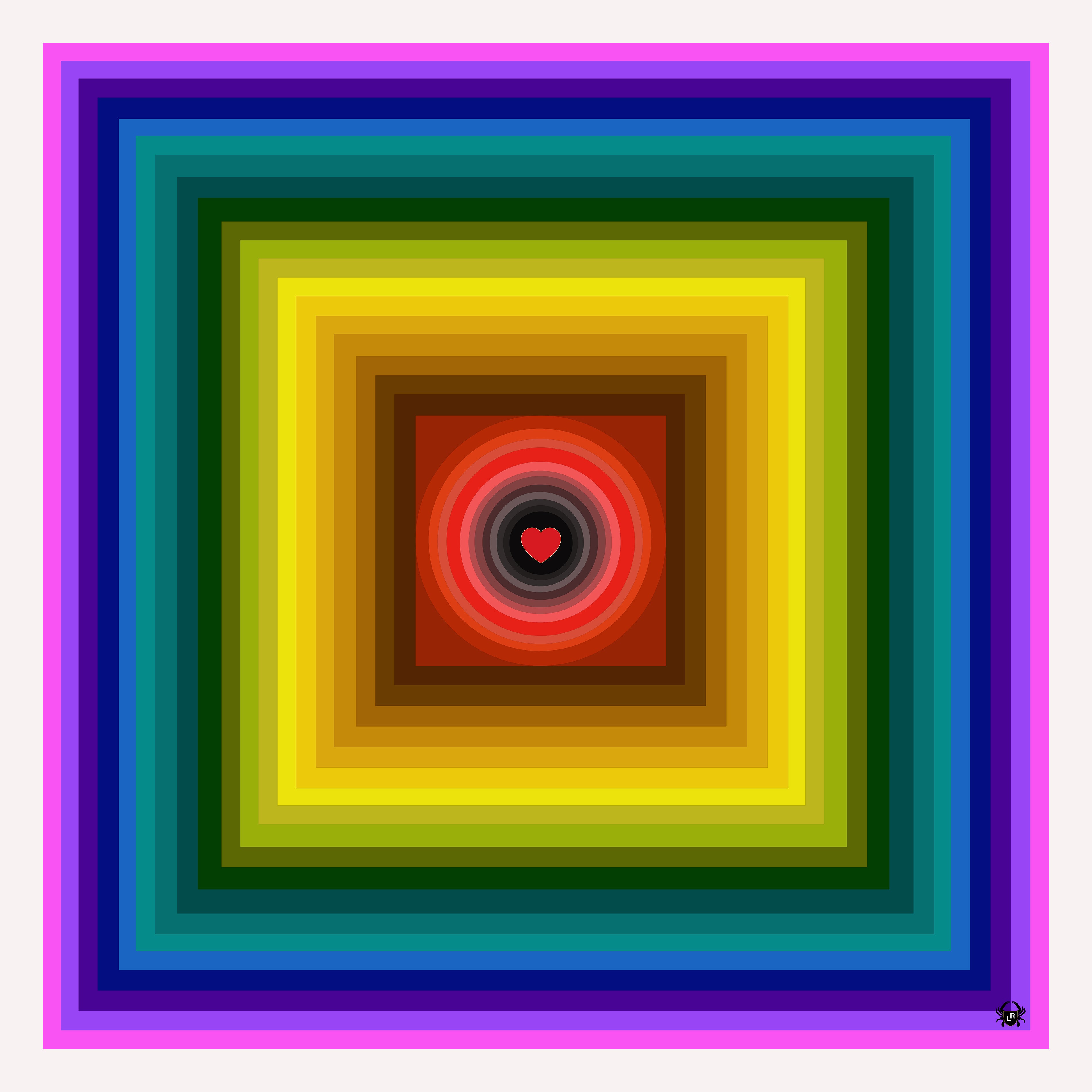 Love Chakra Archival Print - Contemporary Art | Modern Abstract Art | Fine Art | Print