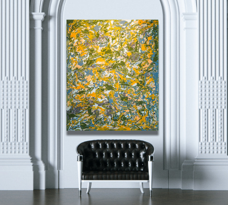 Concrete Jungle Canvas Wrap - Abstract Modern Contemporary Luxury Wall Art Painting - Lauren Ross Design