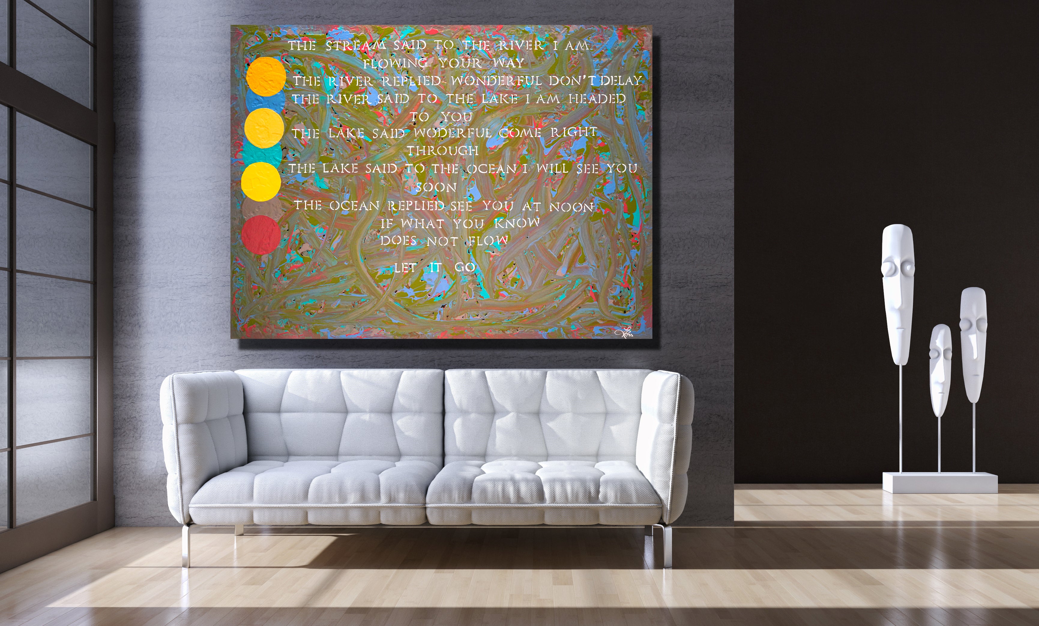 Flow Archival Canvas Wrap - Contemporary Art | Modern Abstract Art | Fine Art | Painting On Canvas
