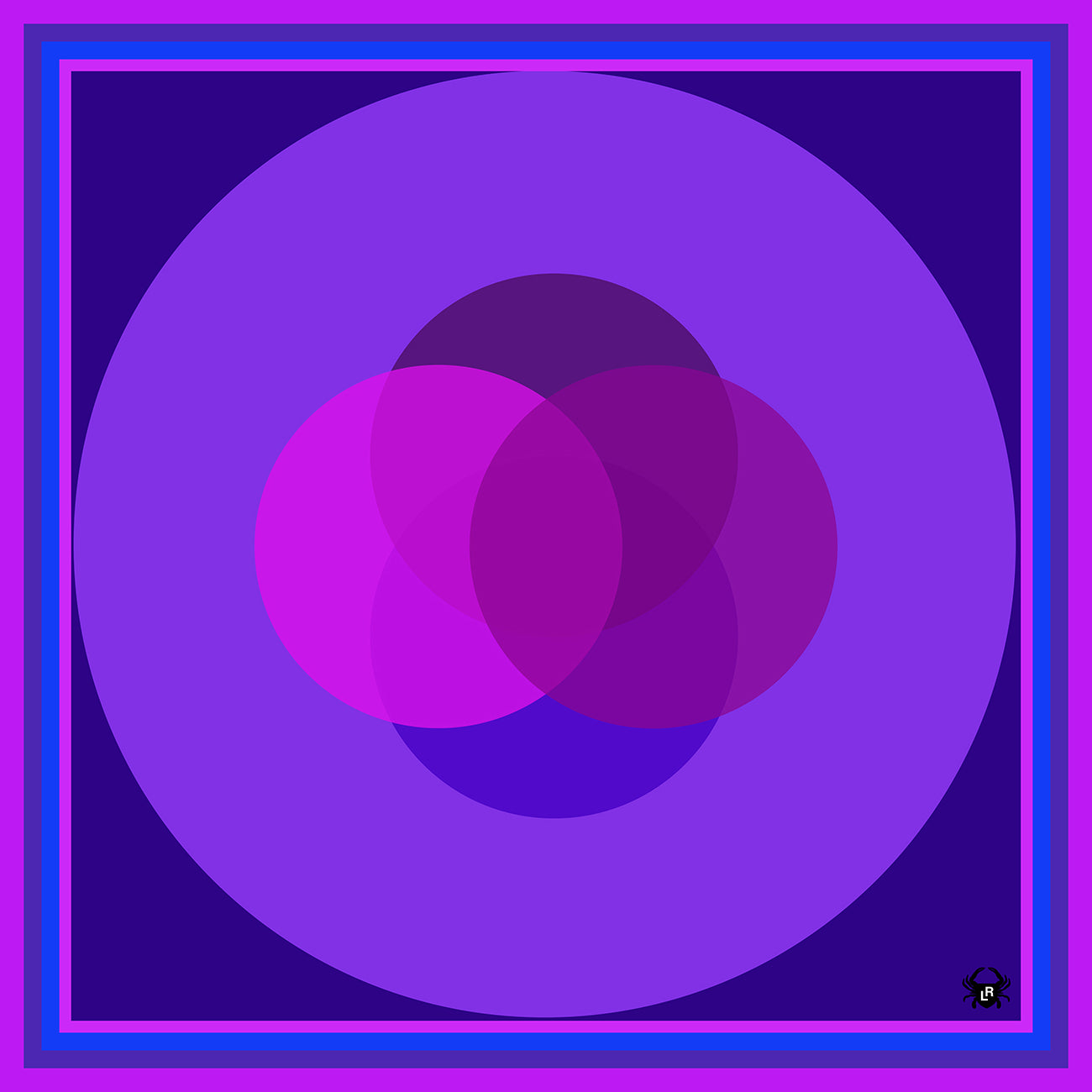 Purple Vesica - Contemporary Art | Modern Abstract Art | Fine Art | Geometric Painting On Canvas | Lauren Ross Design