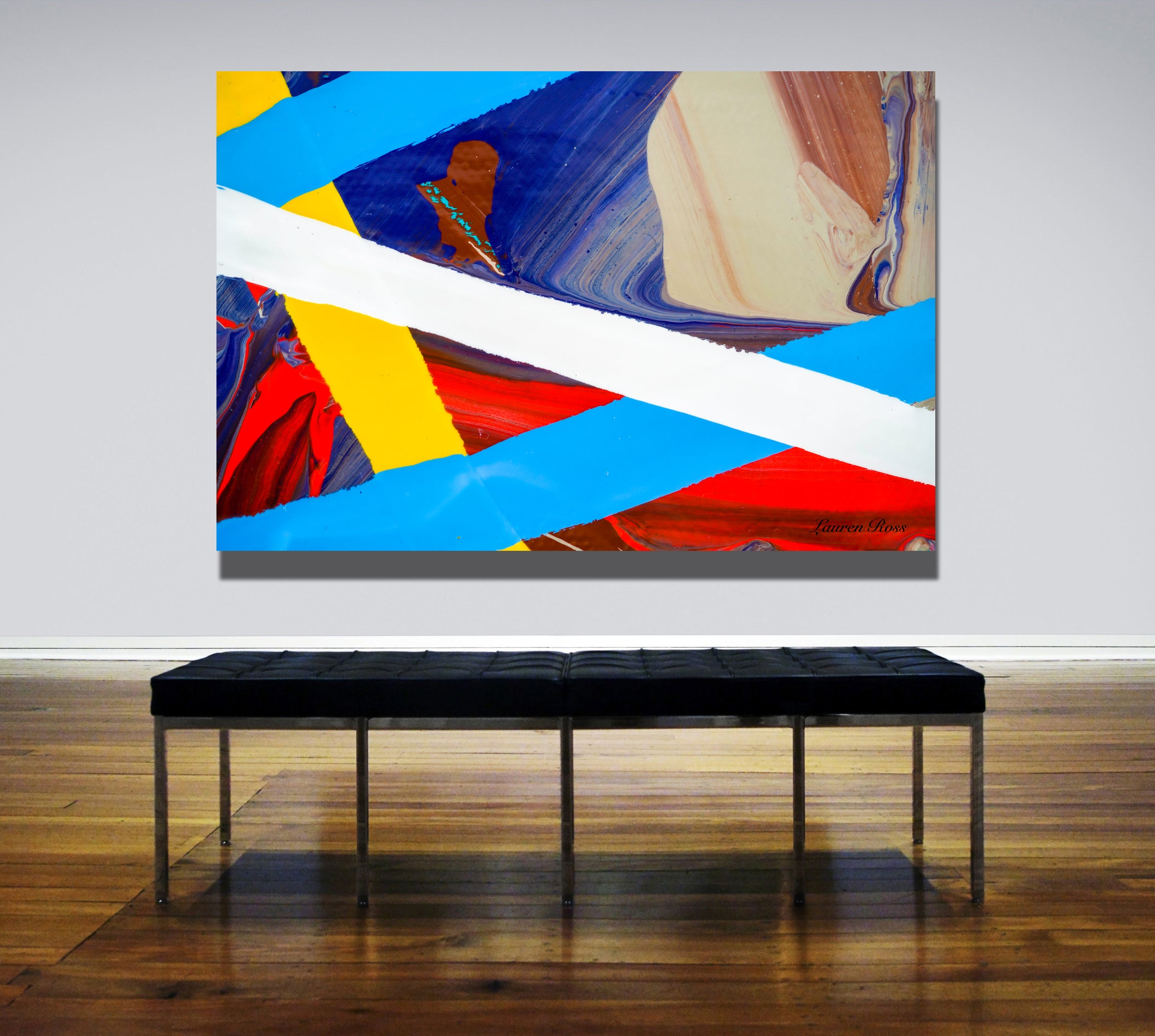 Inside Code 23 Canvas Wrap - Abstract Modern Contemporary Luxury Wall Art Painting - Lauren Ross Design