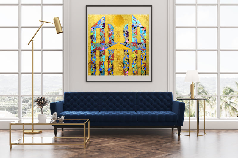The Lost Temple of Exuberance Archival Print - Contemporary Art | Modern Abstract Art | Fine Art | Painting Print 