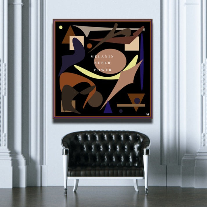 Melanin Super Power Crypto Canvas Wrap - Contemporary Art | Modern Abstract Art | Fine Art | On Canvas