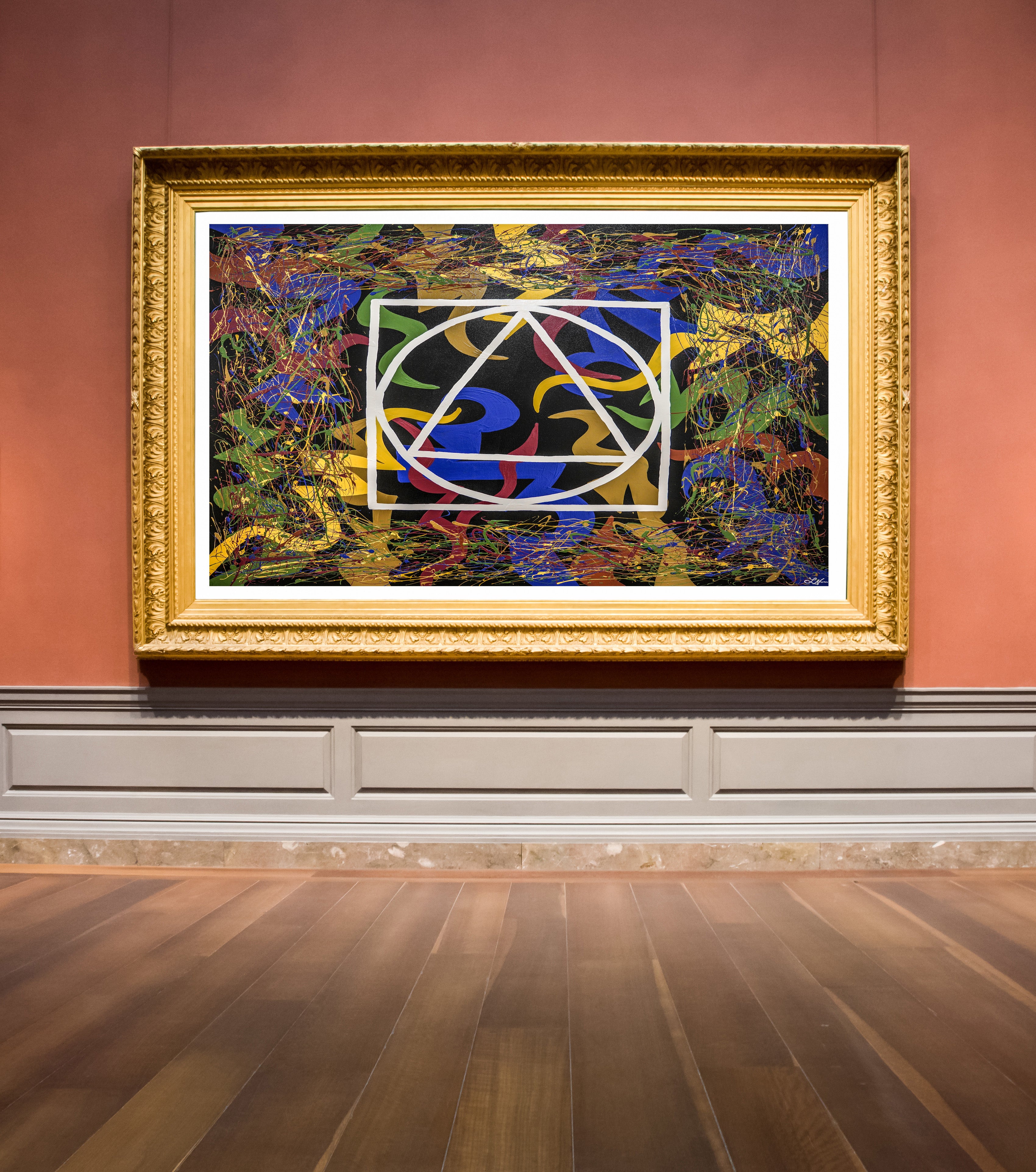 Organized Fractures - Abstract Modern Contemporary Luxury Wall Art Painting - Lauren Ross Design