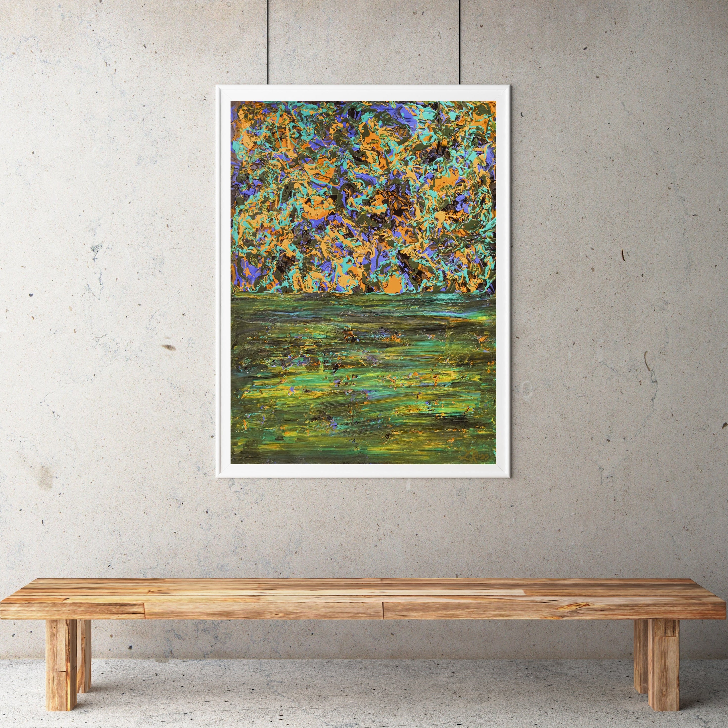 Phytoplankton Print - Abstract Modern Contemporary Luxury Wall Art Painting - Lauren Ross Design