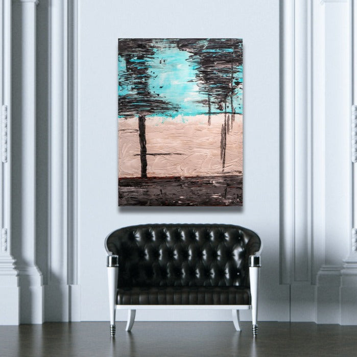 Subtext - Contemporary Art - Modern Abstract Painting On Canvas