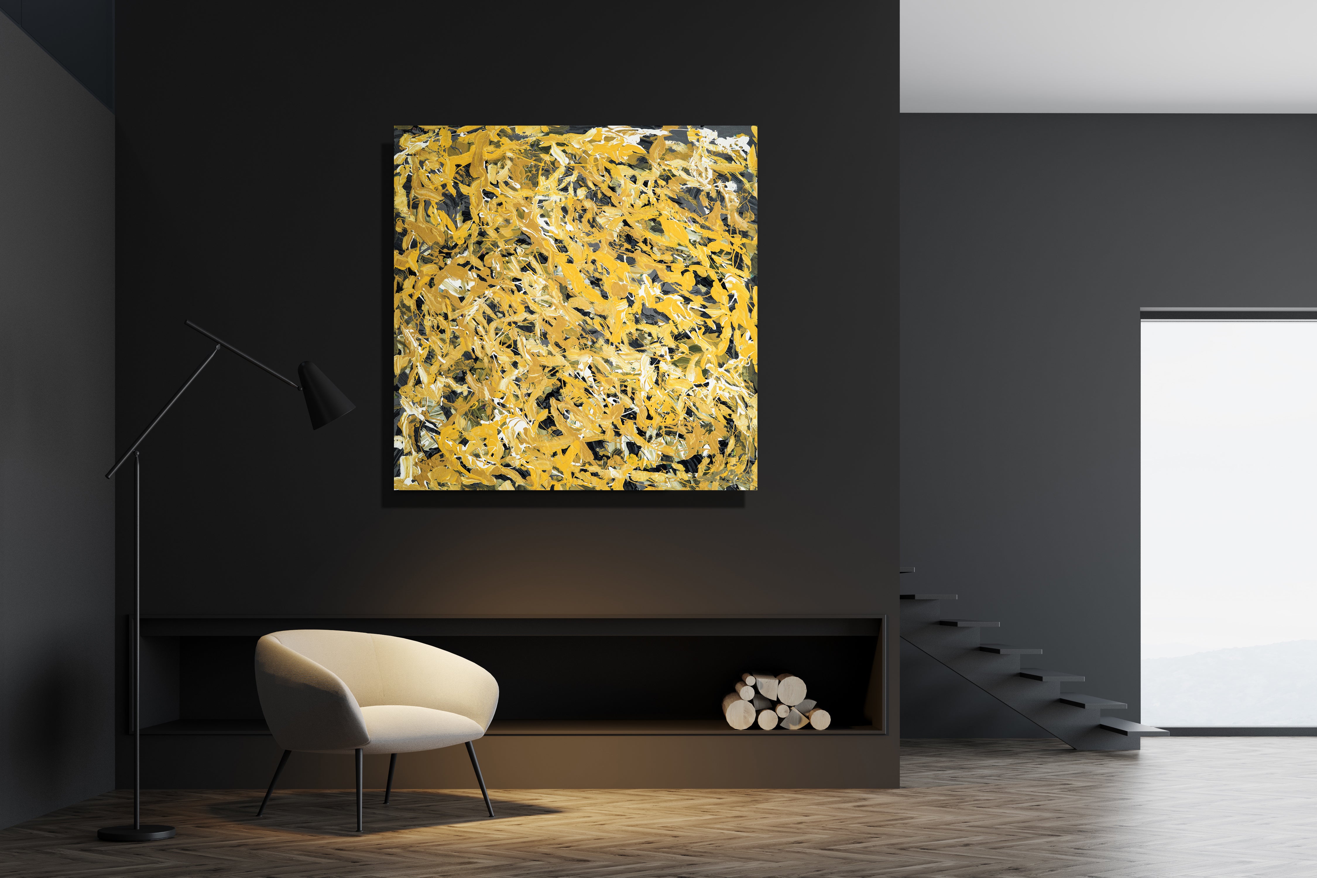 Grace Canvas Wrap - Abstract Modern Contemporary Luxury Wall Art Painting - Lauren Ross Design