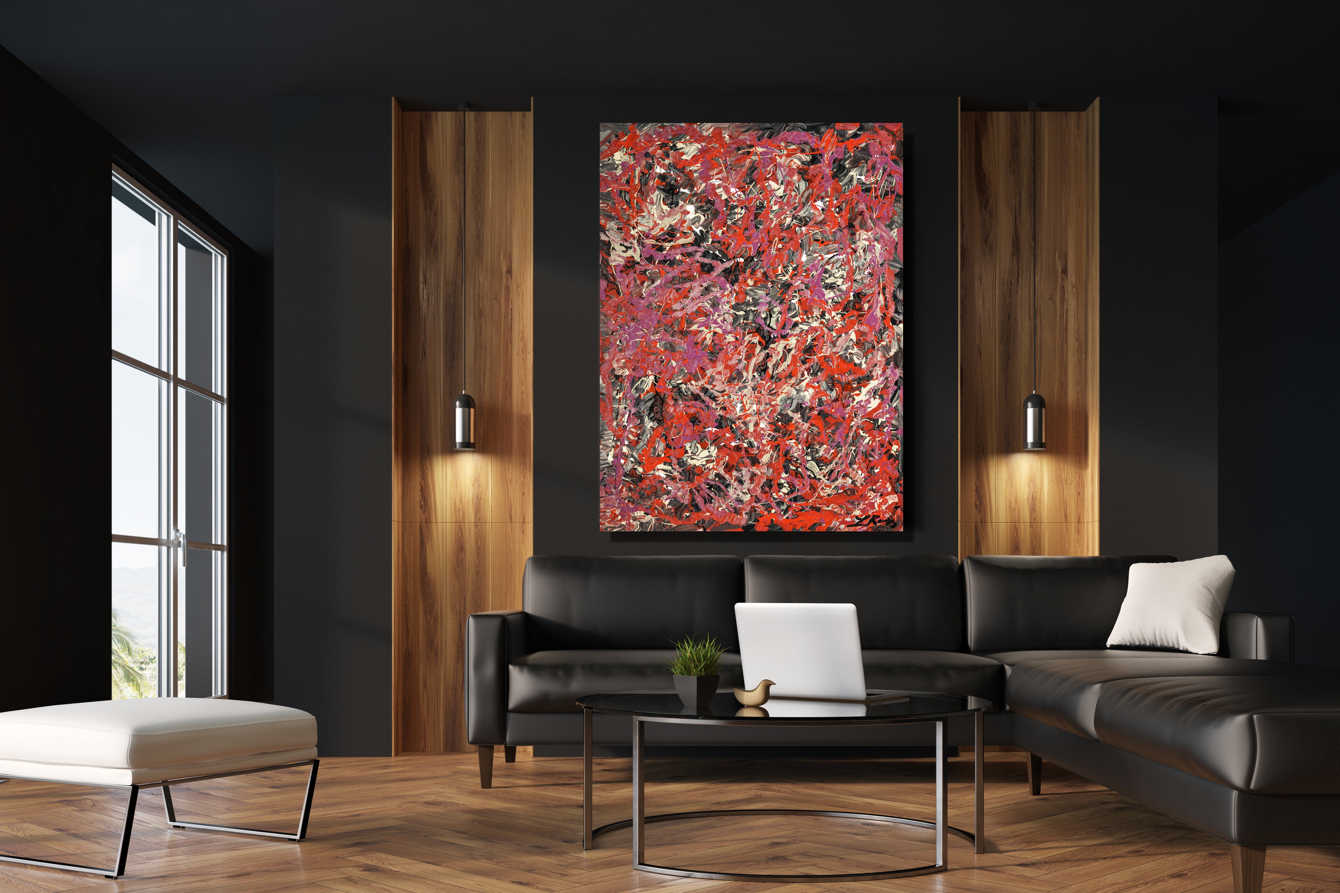 The Queen Canvas Wrap - Abstract Modern Contemporary Luxury Wall Art Painting - Lauren Ross Design