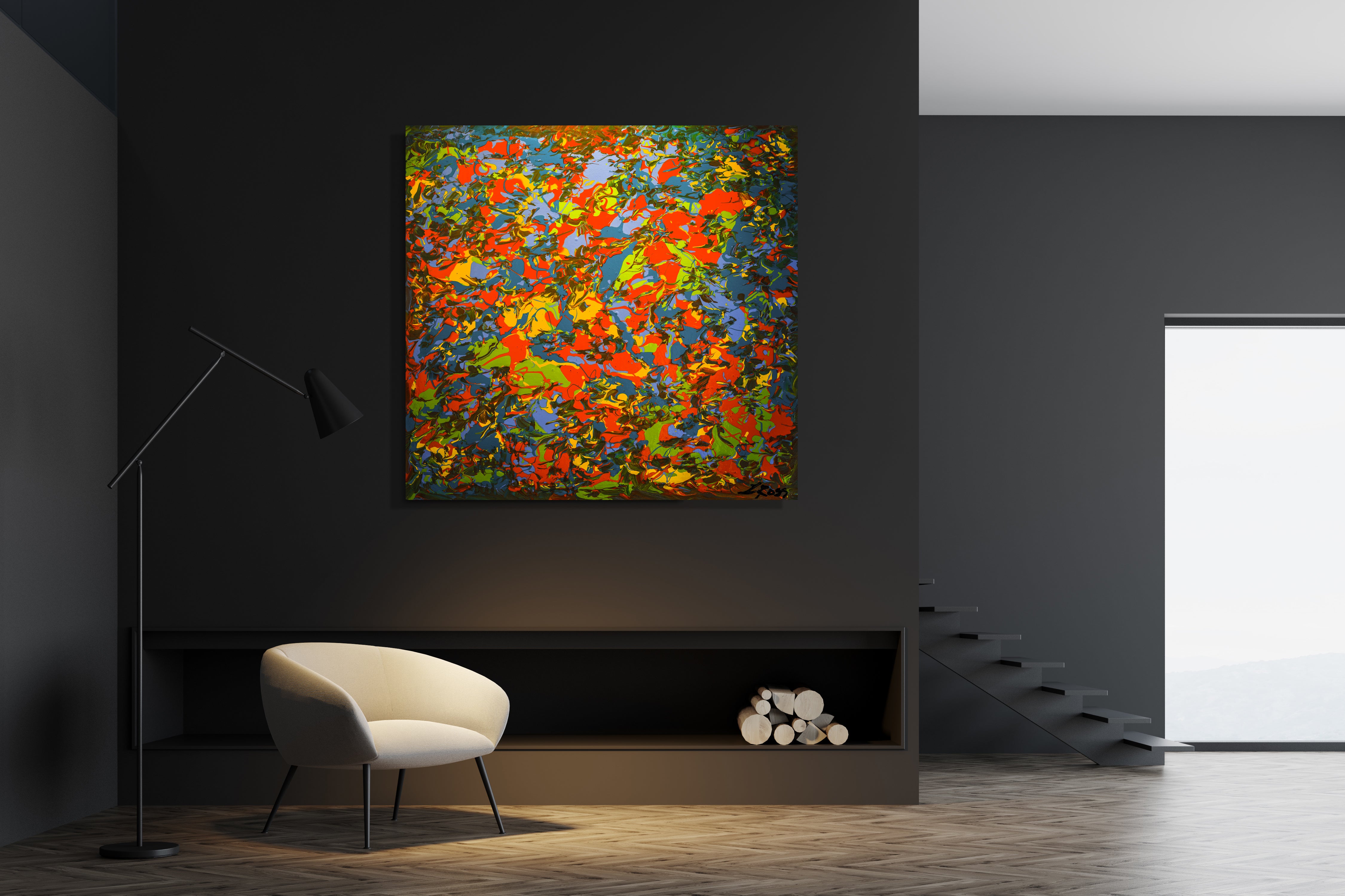 Turbulence Archival Canvas Wrap - Contemporary Art | Modern Abstract Art | Fine Art | Painting On Canvas