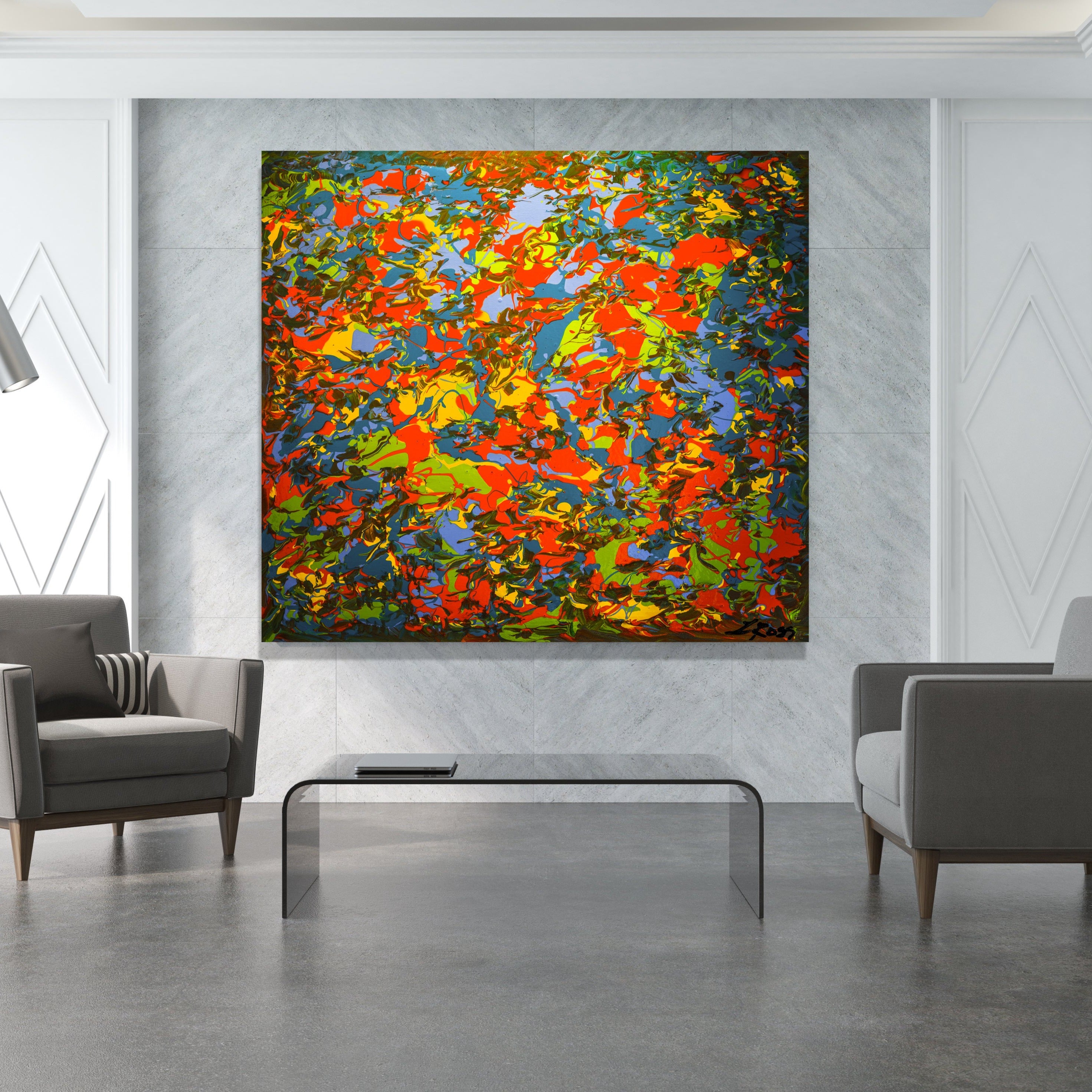 Turbulence Archival Canvas Wrap - Contemporary Art | Modern Abstract Art | Fine Art | Painting On Canvas