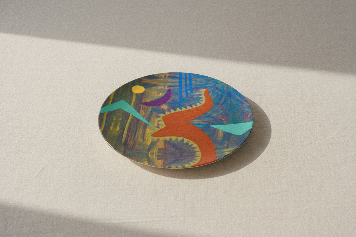 The Fear No Evil Plate 8” - Lauren Ross Design | High End Luxury Designer Homeware | Tableware 