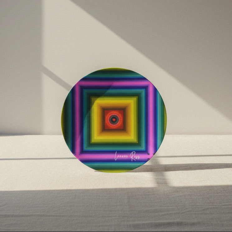 Love Chakra Plate 8” - Lauren Ross Design | Designer Tableware | Luxury Tableware  | High End Homeware | Dior Tableware  | Louis Vuitton Homeware | Gucci Tableware  | Hermes Tableware | Saks Fifth Avenue Tableware | Neiman Marcus Tableware | Versace Tableware 